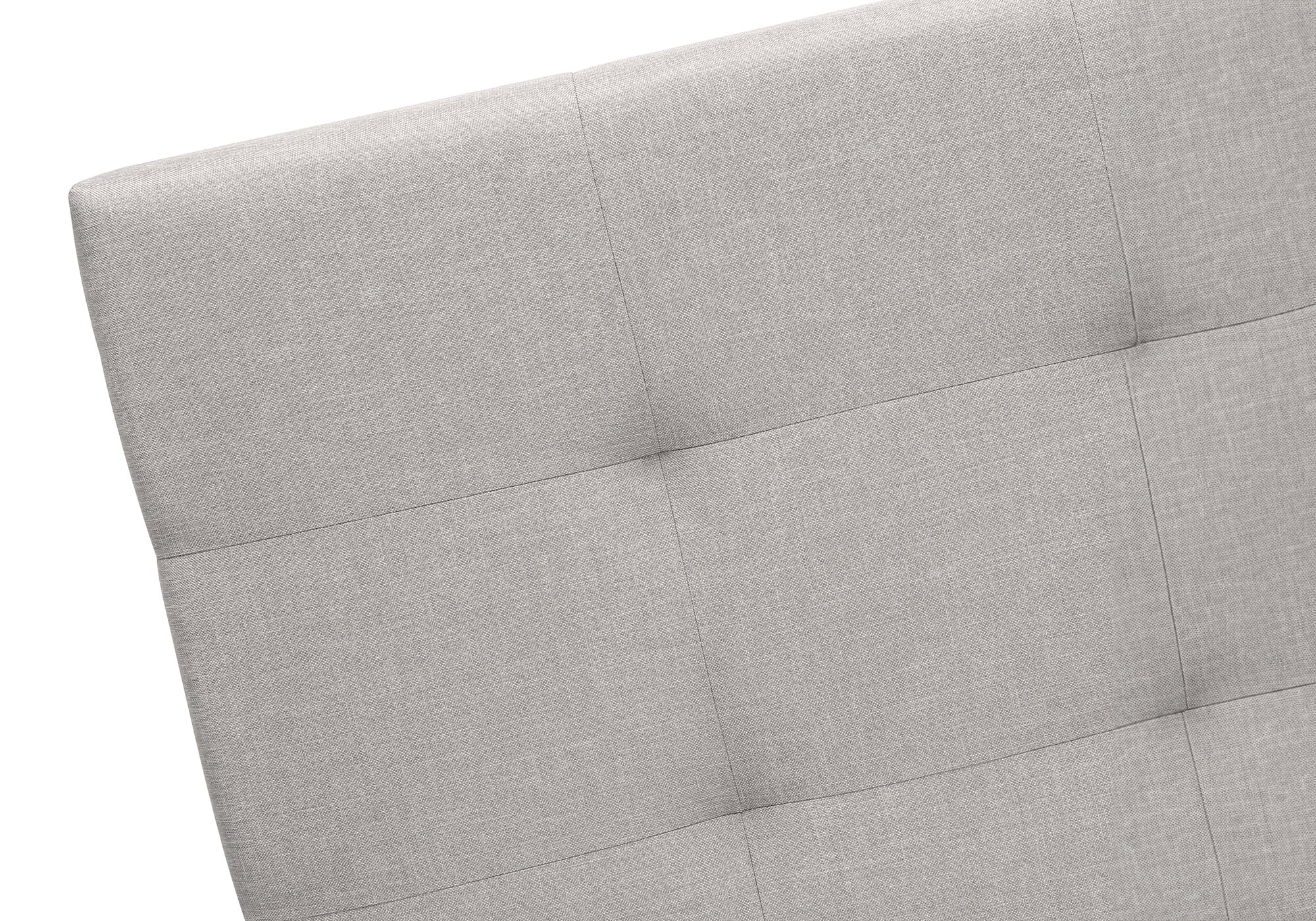 LIT - QUEEN SIZE / LIN GRIS AVEC 2 TIROIRS DE RANGEMENT