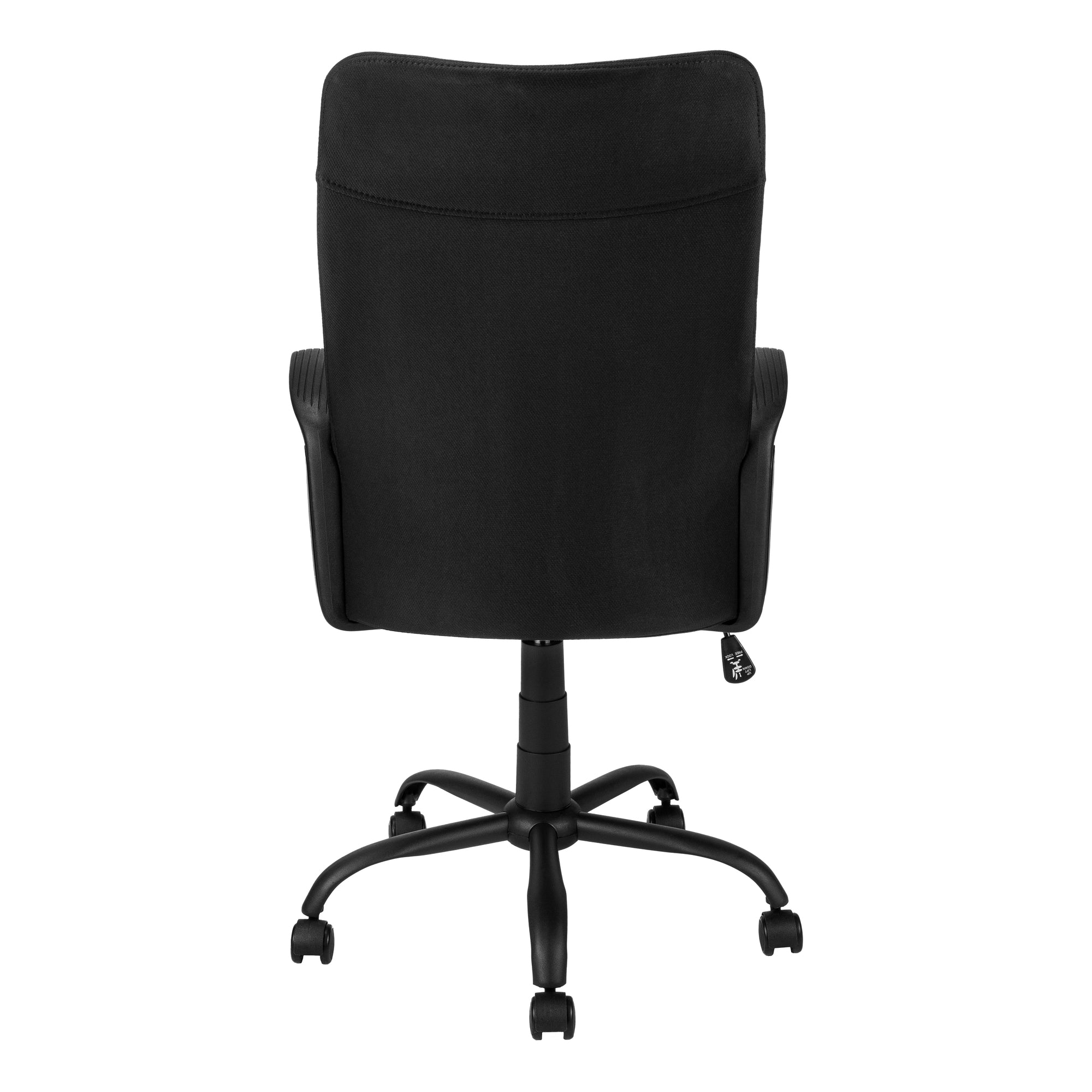 CHAISE DE BUREAU - NOIR / TISSU NOIR / MULTI-POSITIONS