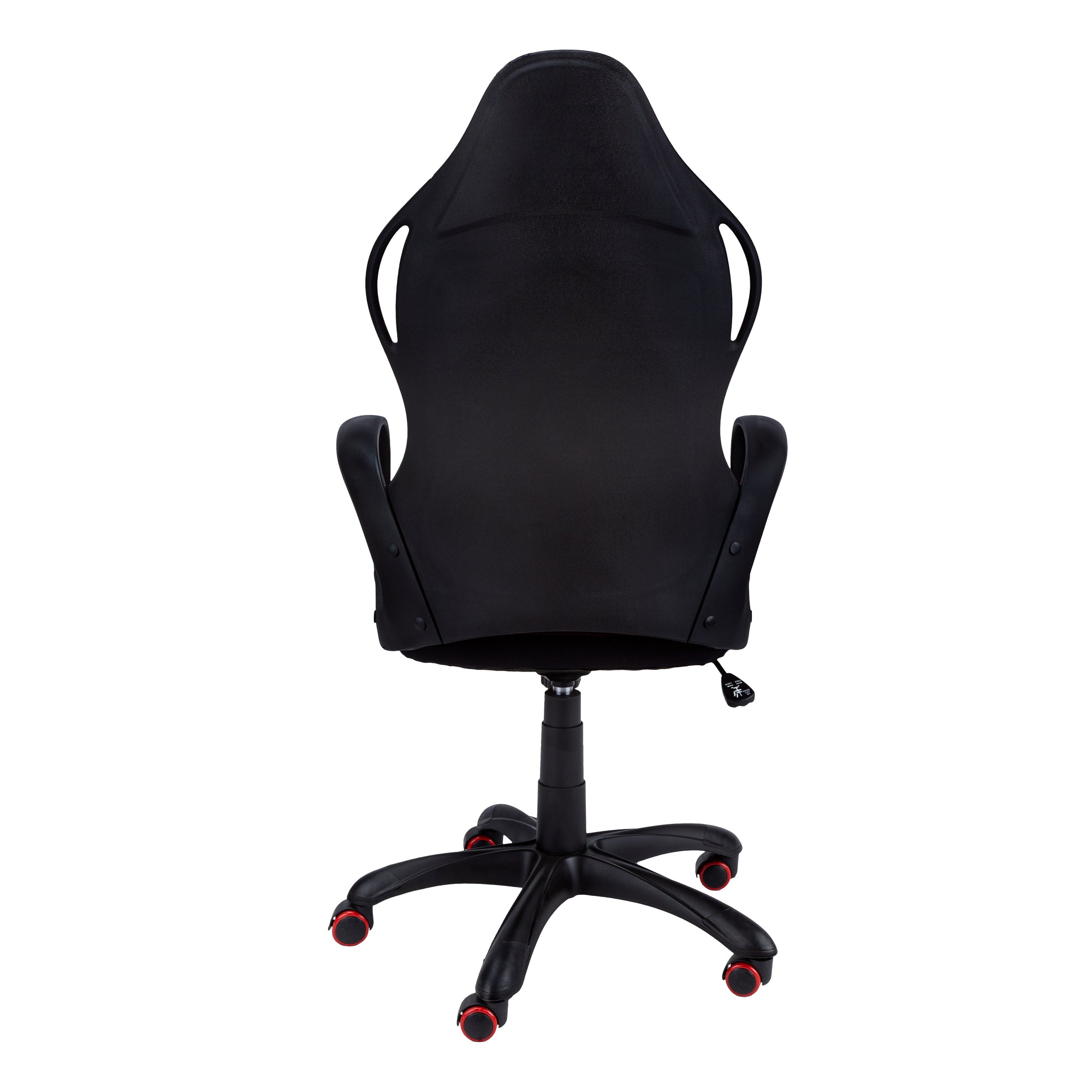 CHAISE DE BUREAU - TISSU NOIR / ROUGE / MULTI-POSITIONS