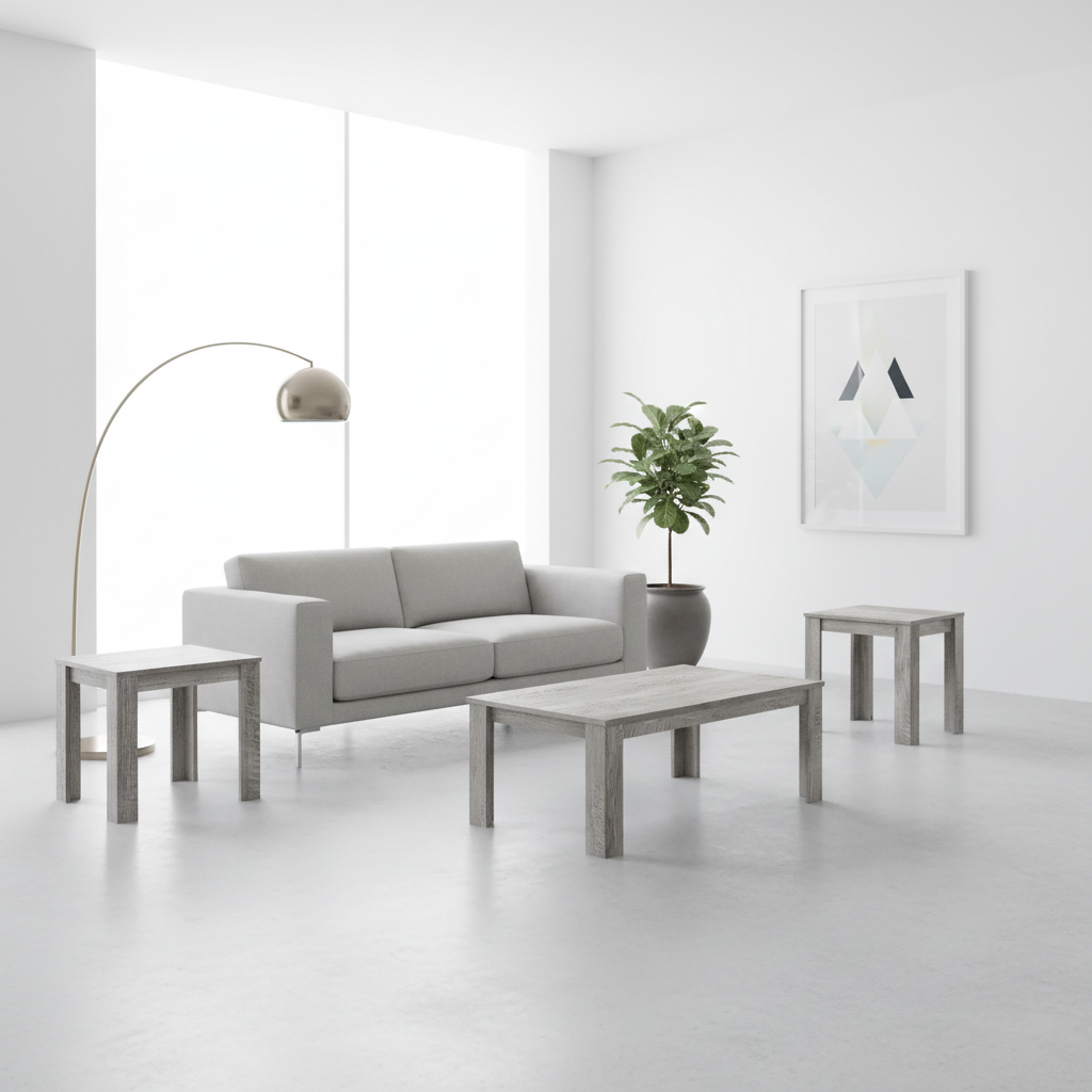 TABLE SET - 3PCS SET / INDUSTRIAL GREY