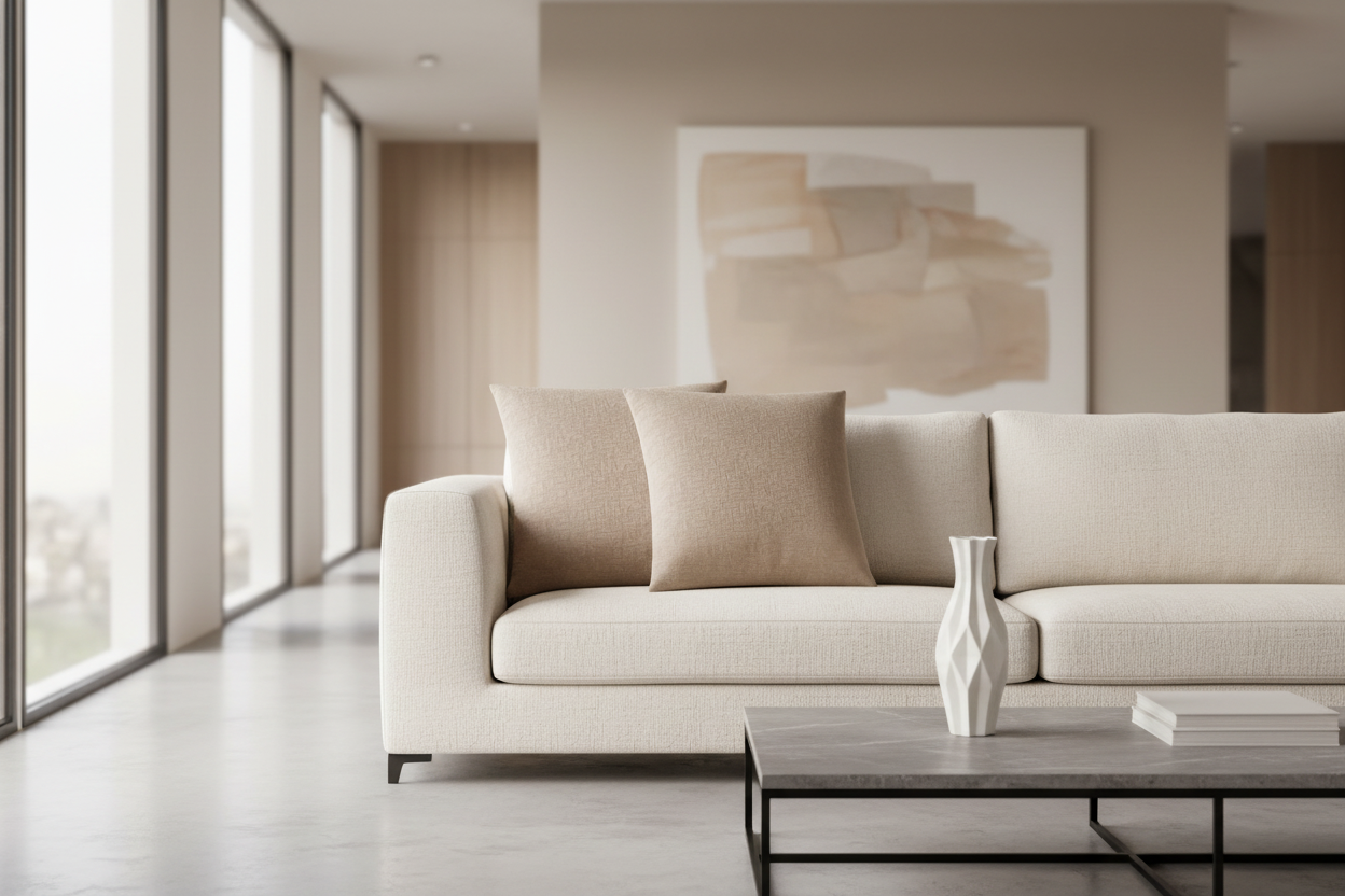 COUSSIN - 18"X 18" / VELOURS MOSAÏQUE TAUPE / 2 PIÈCES