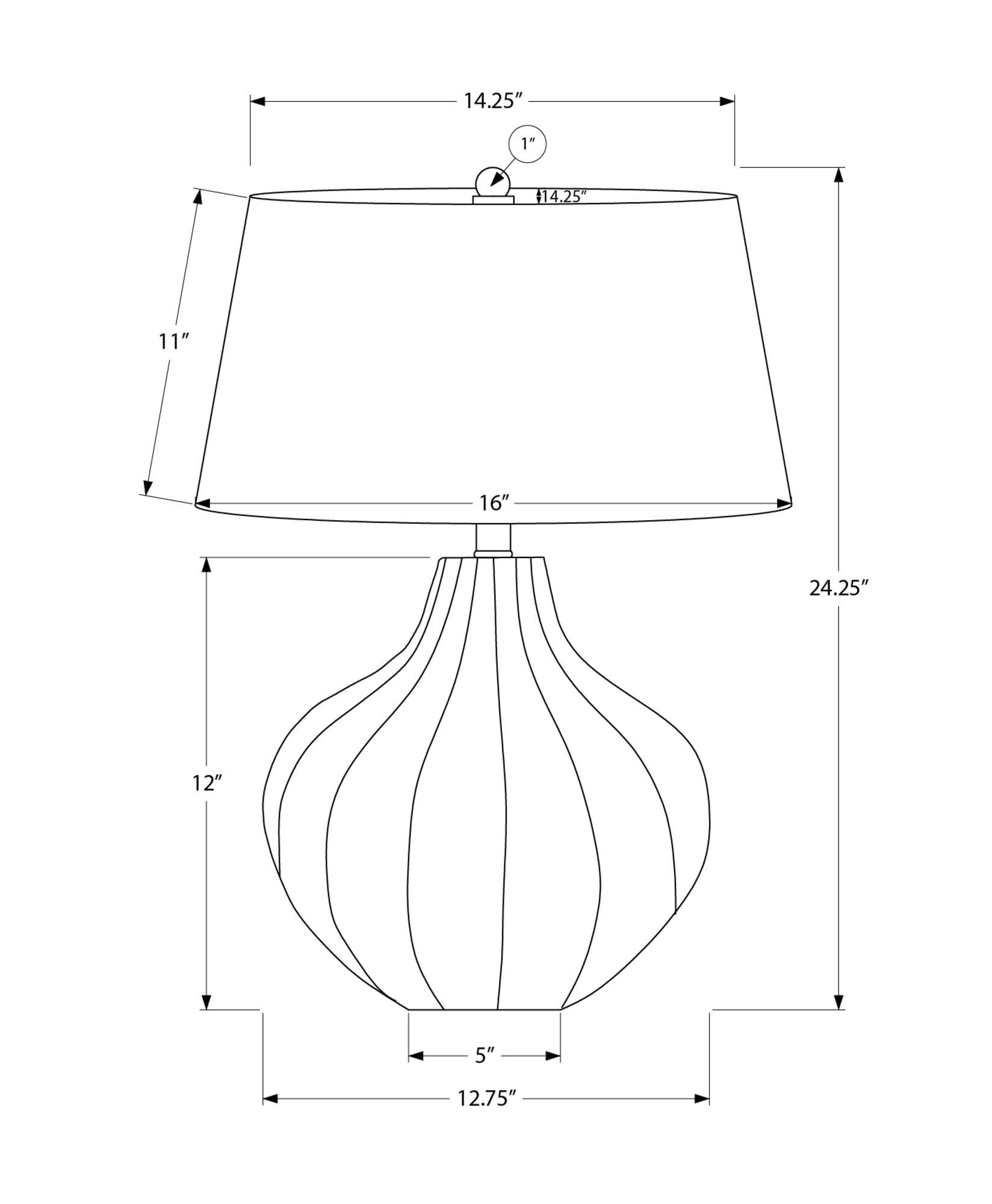 LIGHTING - 24"H TABLE LAMP BLUE CERAMIC IVORY / CREAM SHADE