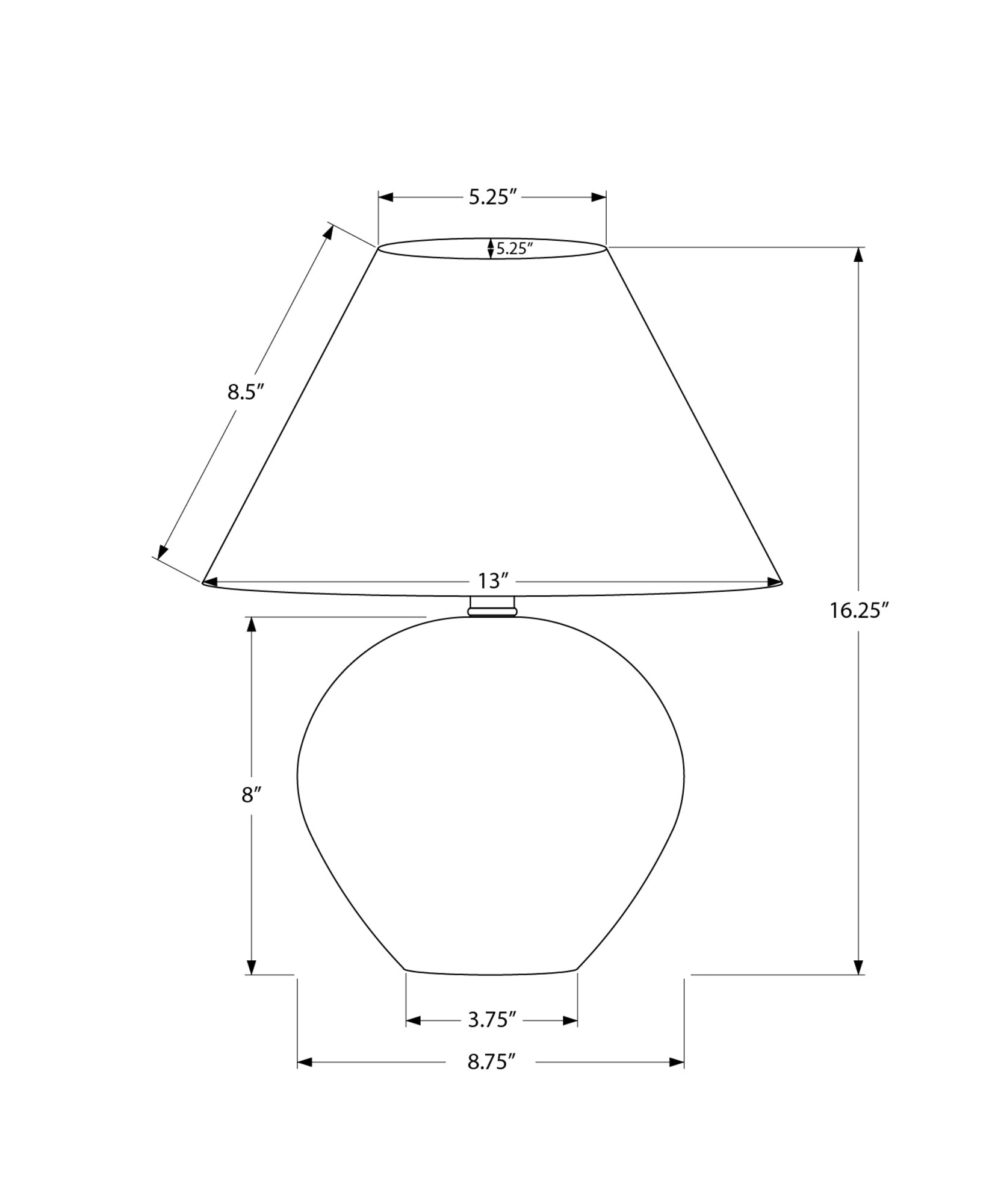 ÉCLAIRAGE - LAMPE DE TABLE 16"H ABAT-JOUR CRÈME CÉRAMIQUE CRÈME