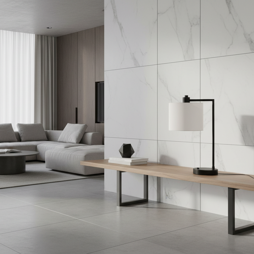 ÉCLAIRAGE - LAMPE DE TABLE 19"H PORT USB INCLUS MÉTAL NOIR ABAT-JOUR IVOIRE / CRÈME MODERNE