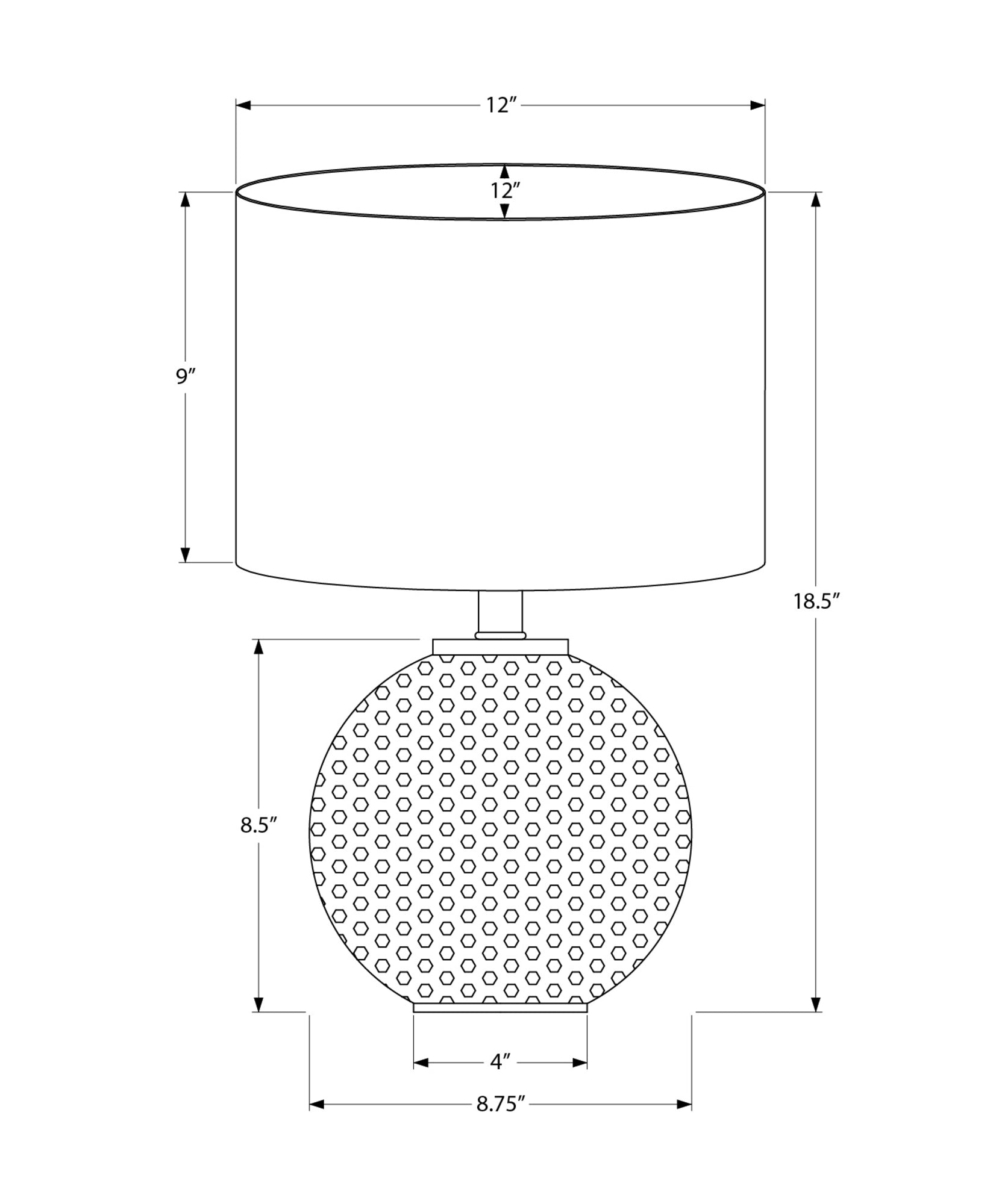 ÉCLAIRAGE - LAMPE DE TABLE 19"H EN RÉSINE GRISE IVOIRE / ABAT-JOUR CRÈME MODERNE