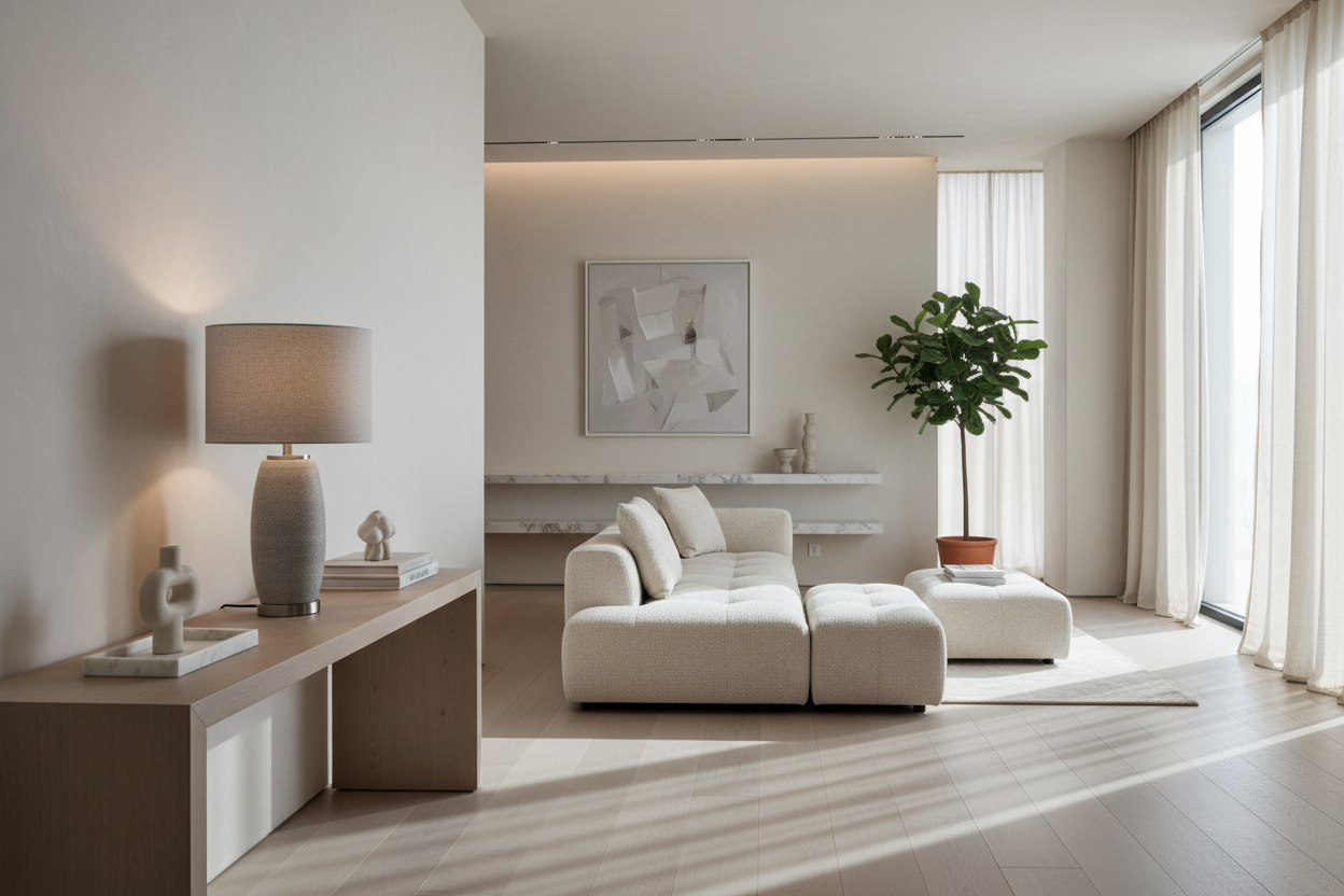 ÉCLAIRAGE - LAMPE DE TABLE 25"H EN CÉRAMIQUE GRISE ABAT-JOUR GRIS MODERNE