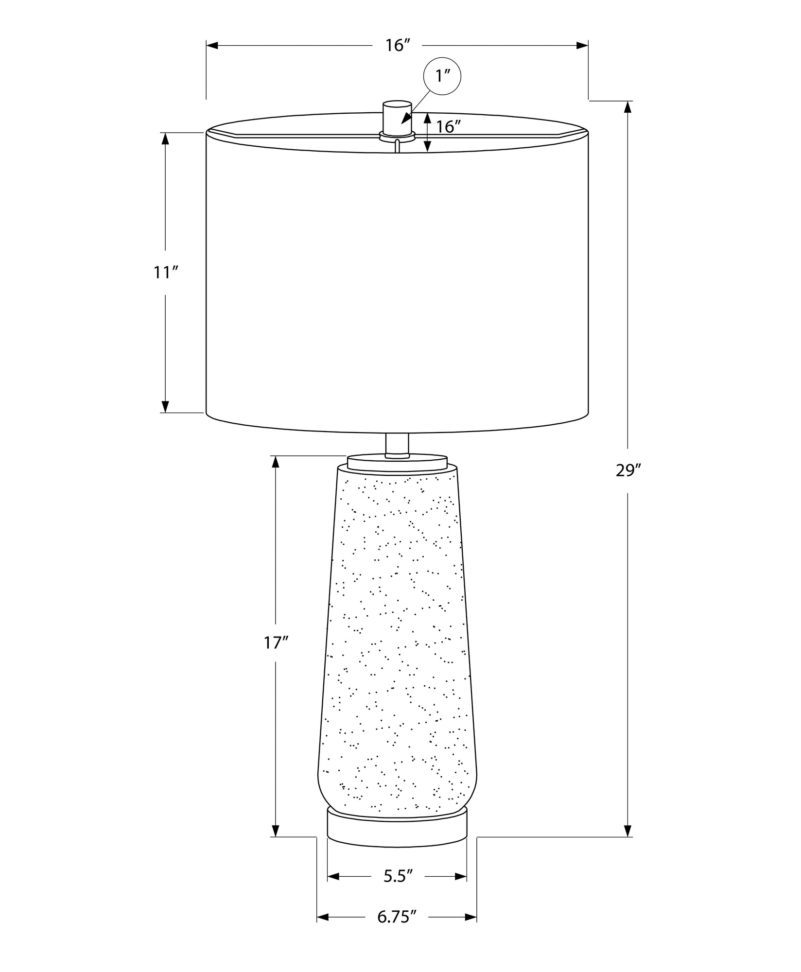 ÉCLAIRAGE - LAMPE DE TABLE 29"H RÉSINE GRISE IVOIRE / ABAT-JOUR CRÈME MODERNE