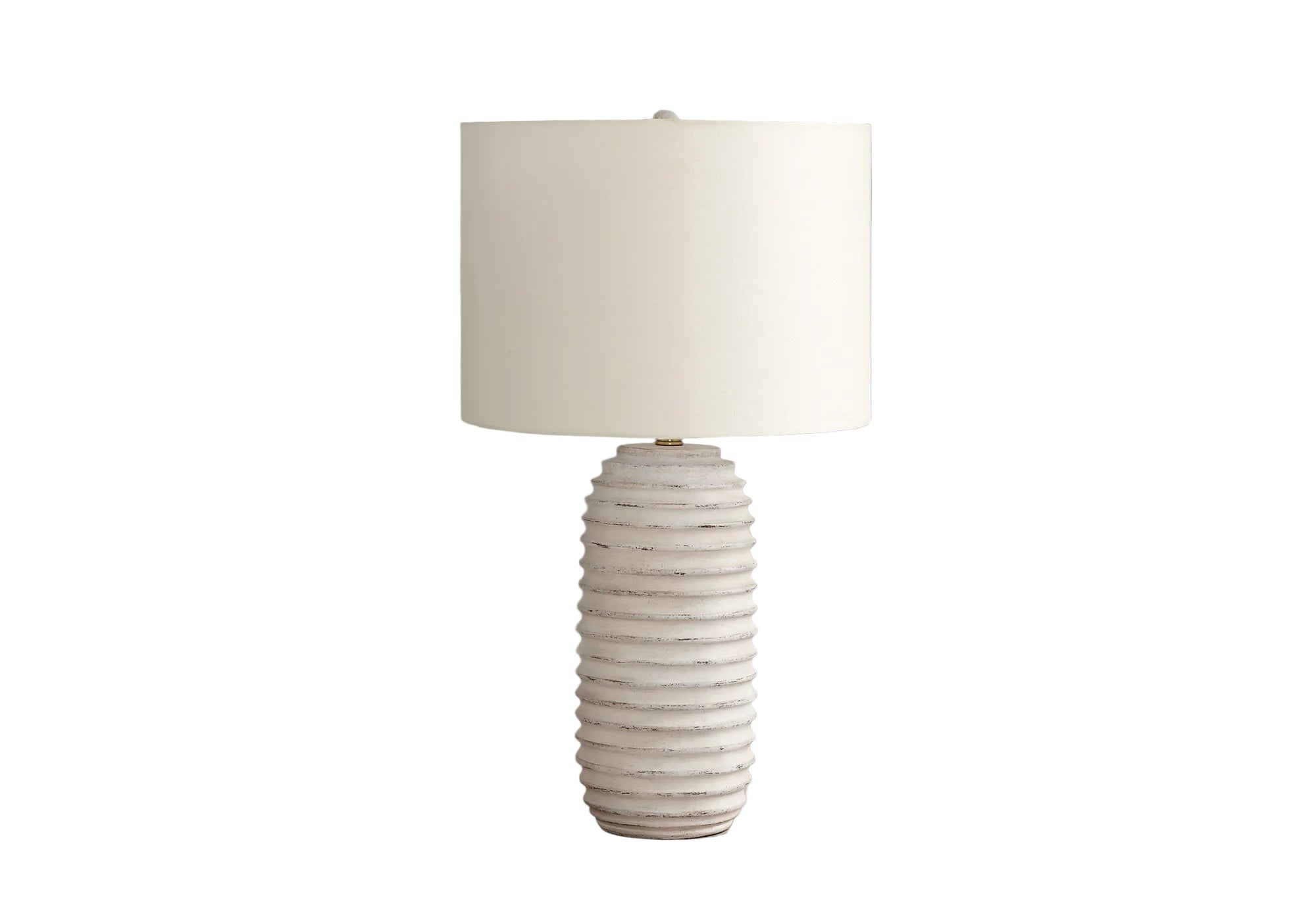 LIGHTING - 28"H TABLE LAMP CREAM RESIN IVORY / CREAM SHADE