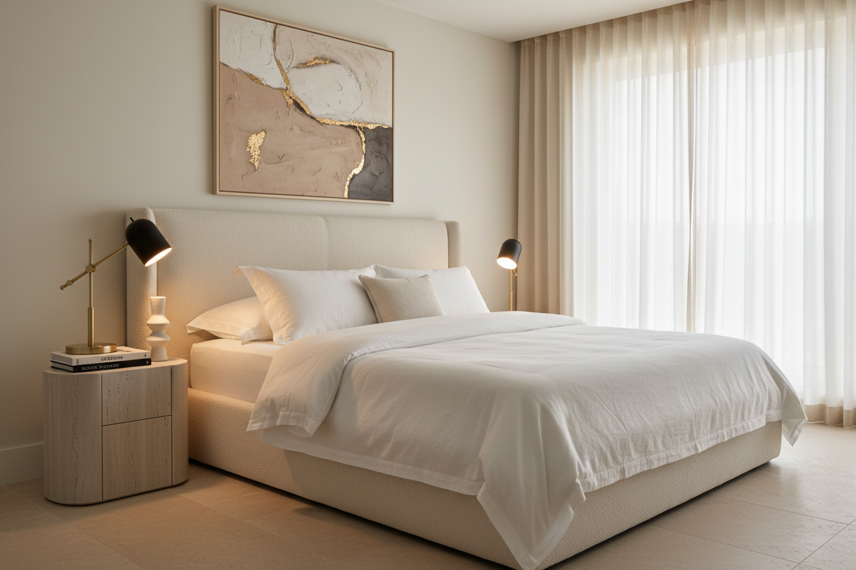 ÉCLAIRAGE - LAMPE DE TABLE 18"H EN MÉTAL LAITON ABAT-JOUR NOIR