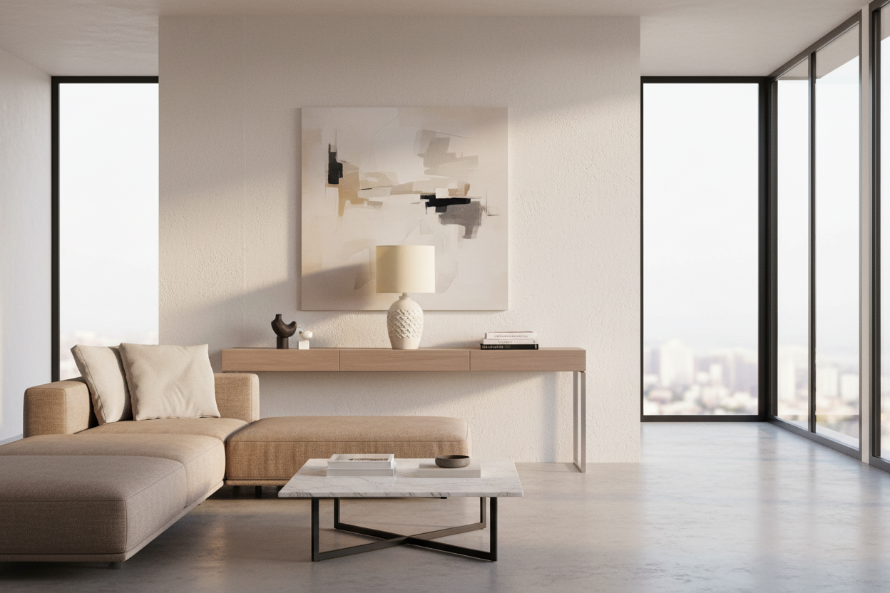 ÉCLAIRAGE - LAMPE DE TABLE 19"H IVOIRE CÉRAMIQUE IVOIRE / ABAT-JOUR CRÈME