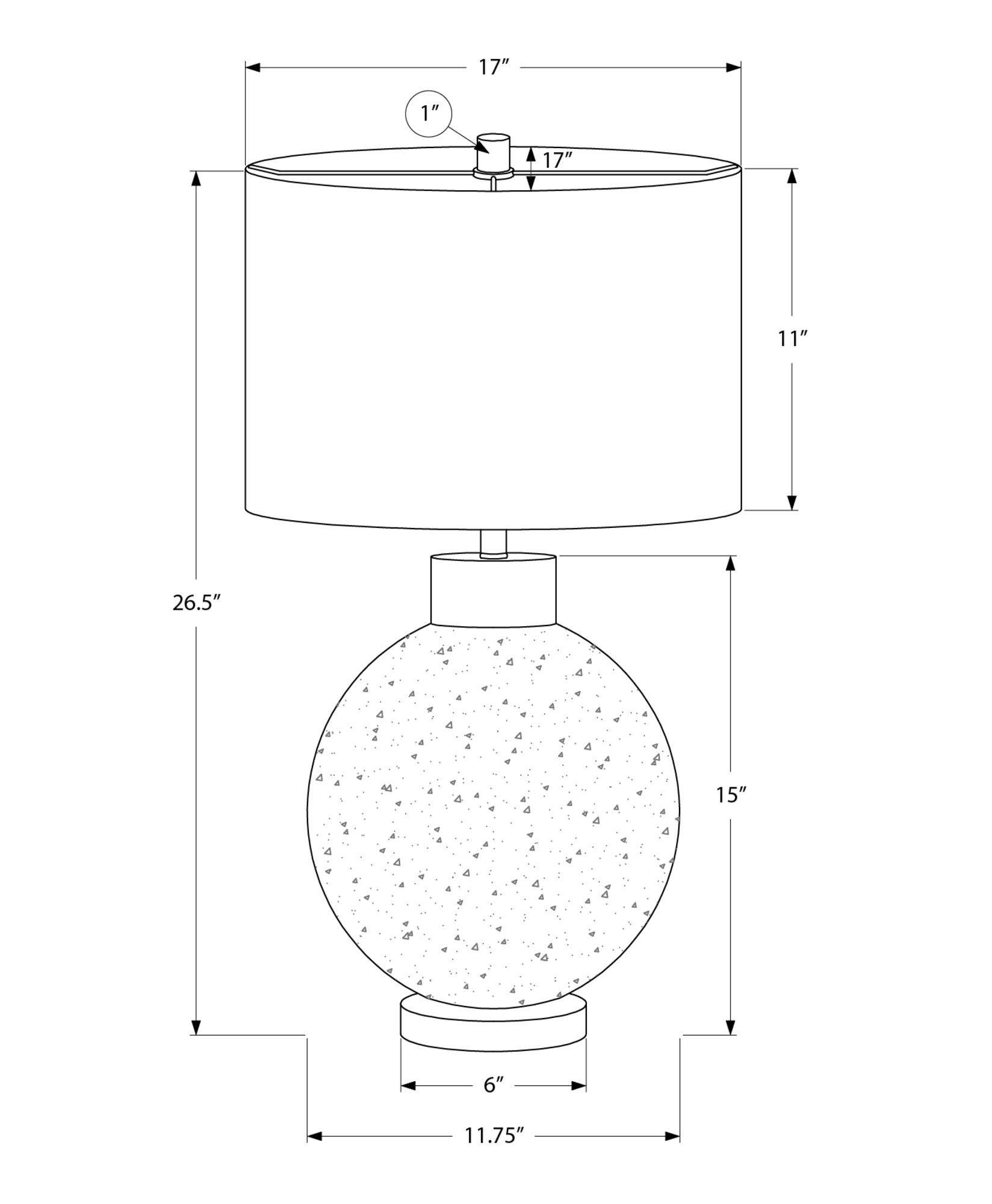 ÉCLAIRAGE - LAMPE DE TABLE 27"H RÉSINE BEIGE IVOIRE / ABAT-JOUR CRÈME