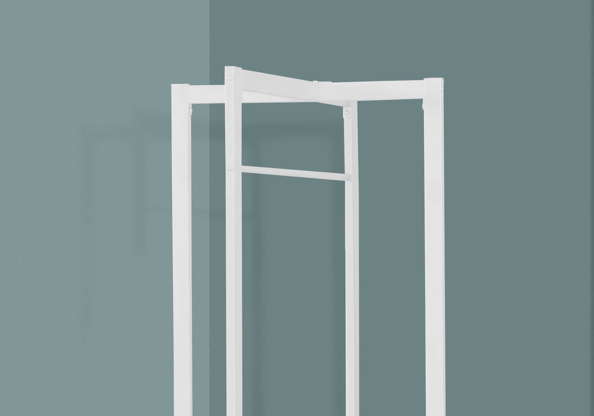 COAT RACK - 72"H / WHITE METAL