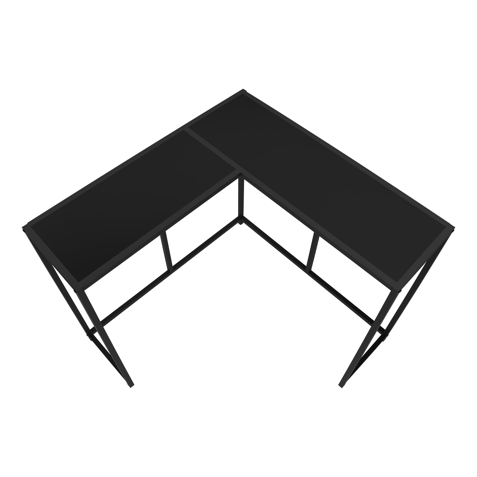 TABLE D'APPOINT - 36"L / NOIR / CONSOLE D'ANGLE NOIRE