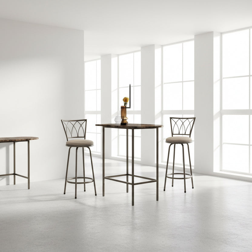 BAR À DOMICILE - 24"X 36" / MARBRE ESPRESSO / MÉTAL