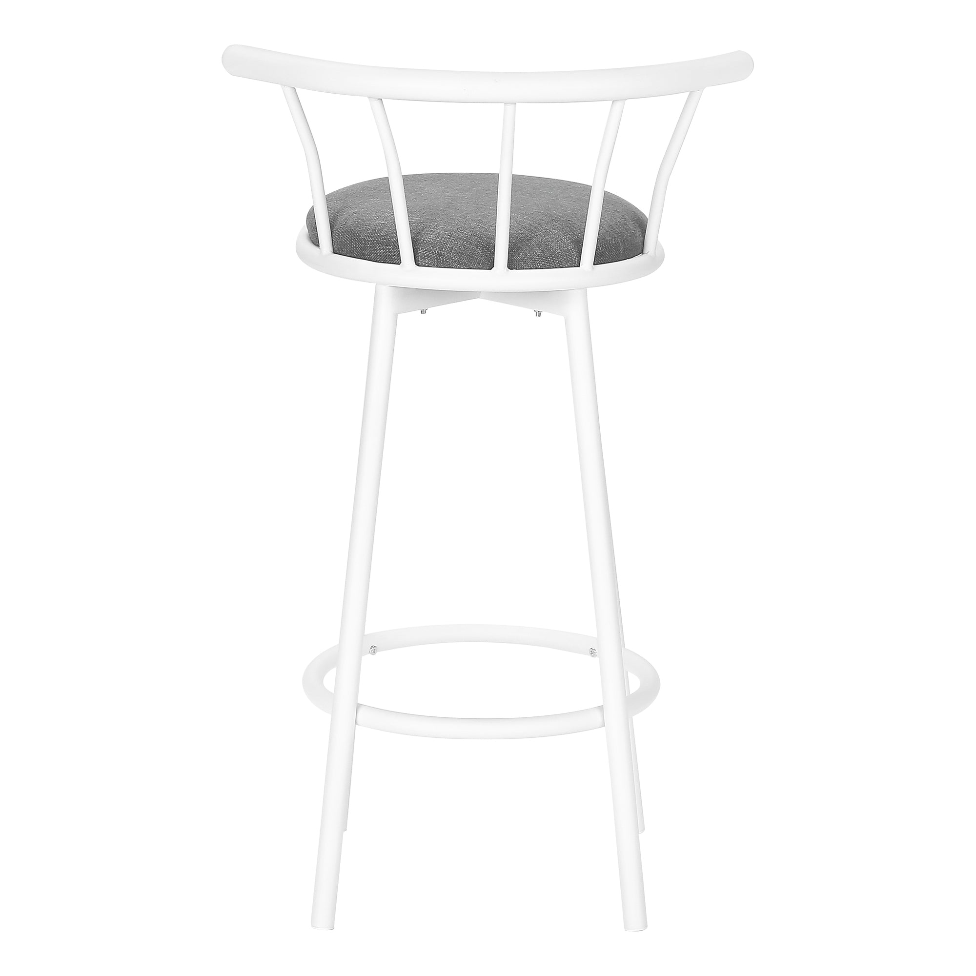 TABOURET DE BAR - 2 PIÈCES / 36"H / PIVOTANT / MÉTAL BLANC