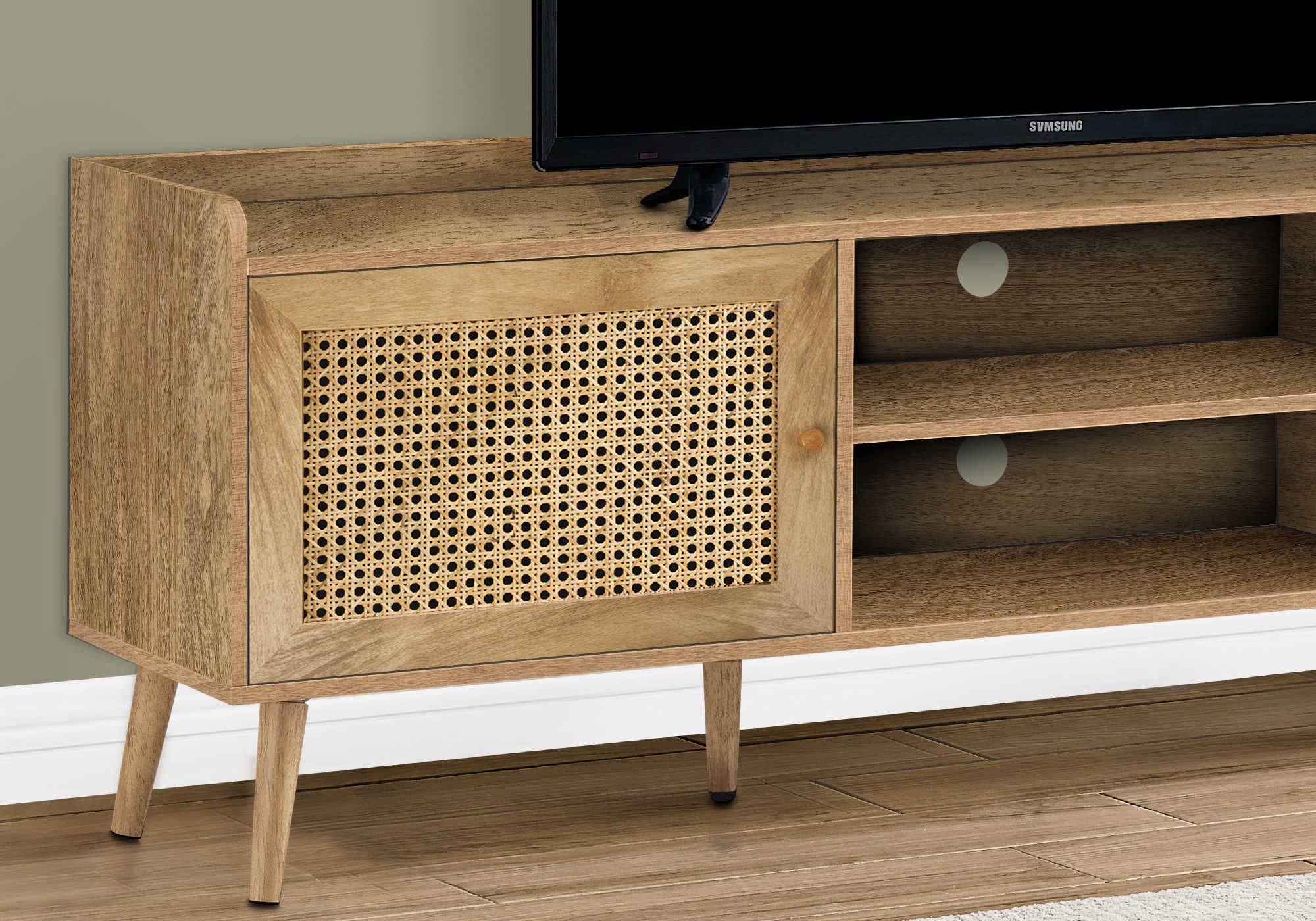TV STAND - 72"L / WALNUT WITH STORAGE
