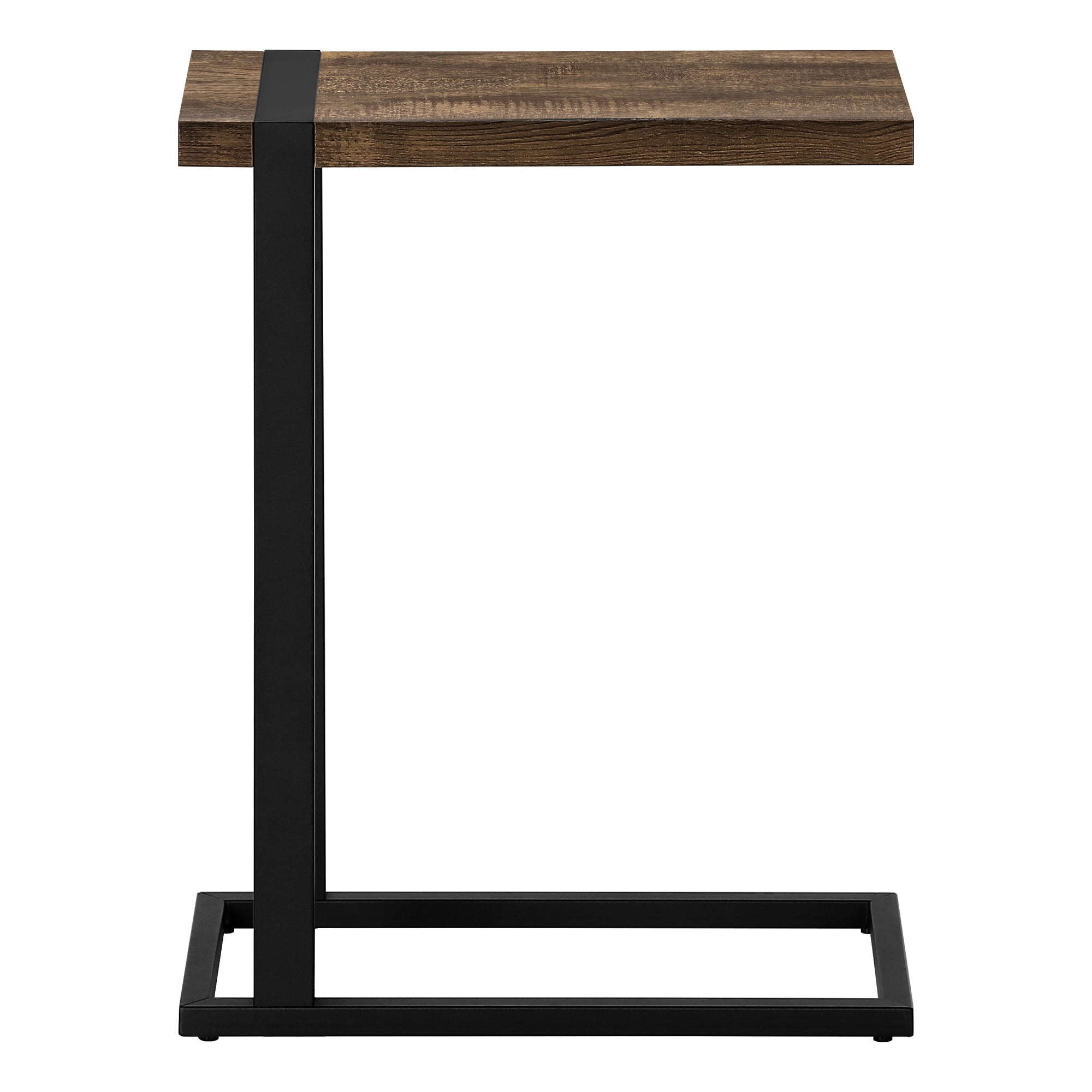 TABLE D'APPOINT - ASPECT BOIS RÉCUPÉRÉ MARRON / MÉTAL NOIR