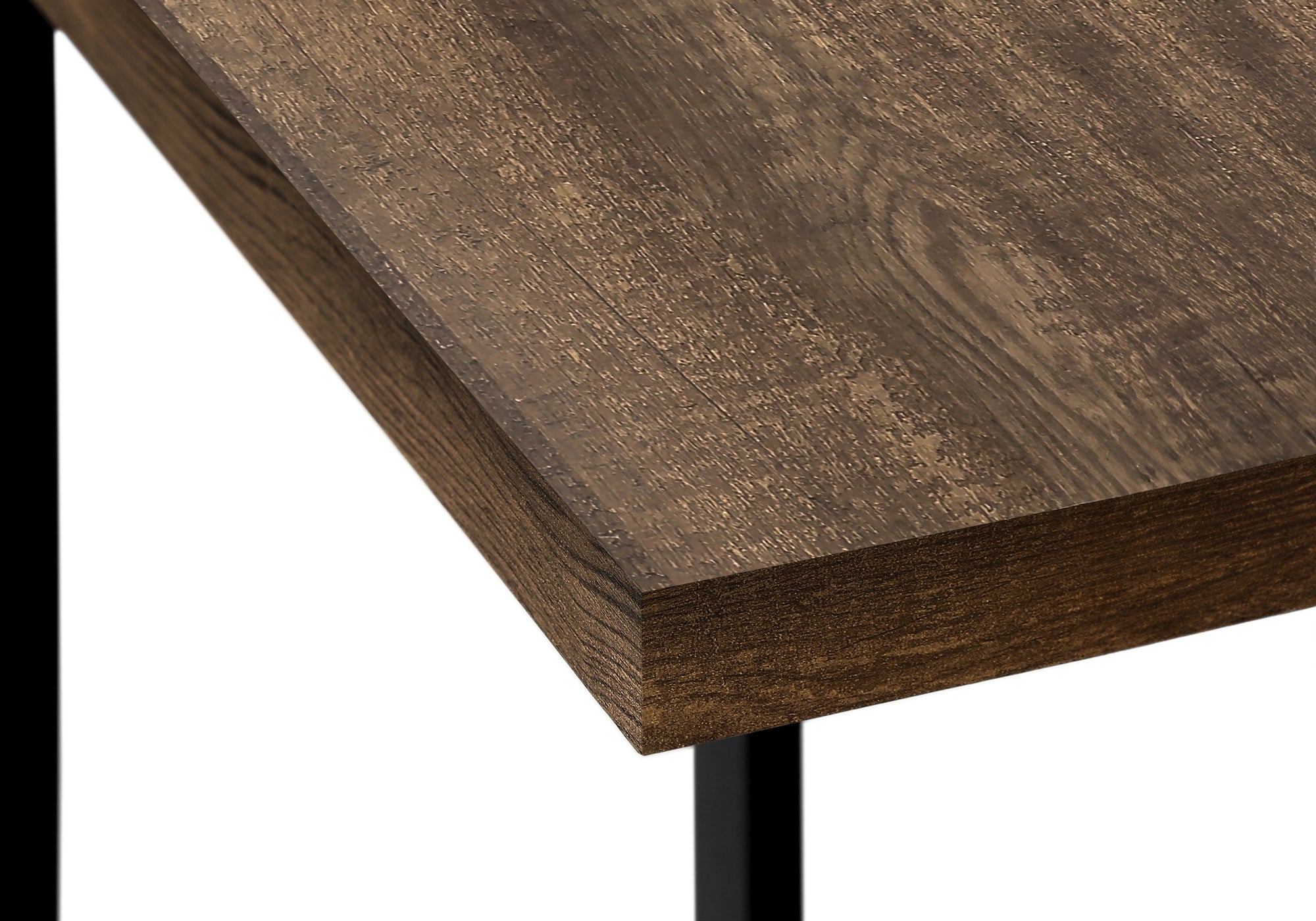 ACCENT TABLE - BROWN RECLAIMED WOOD-LOOK / BLACK METAL