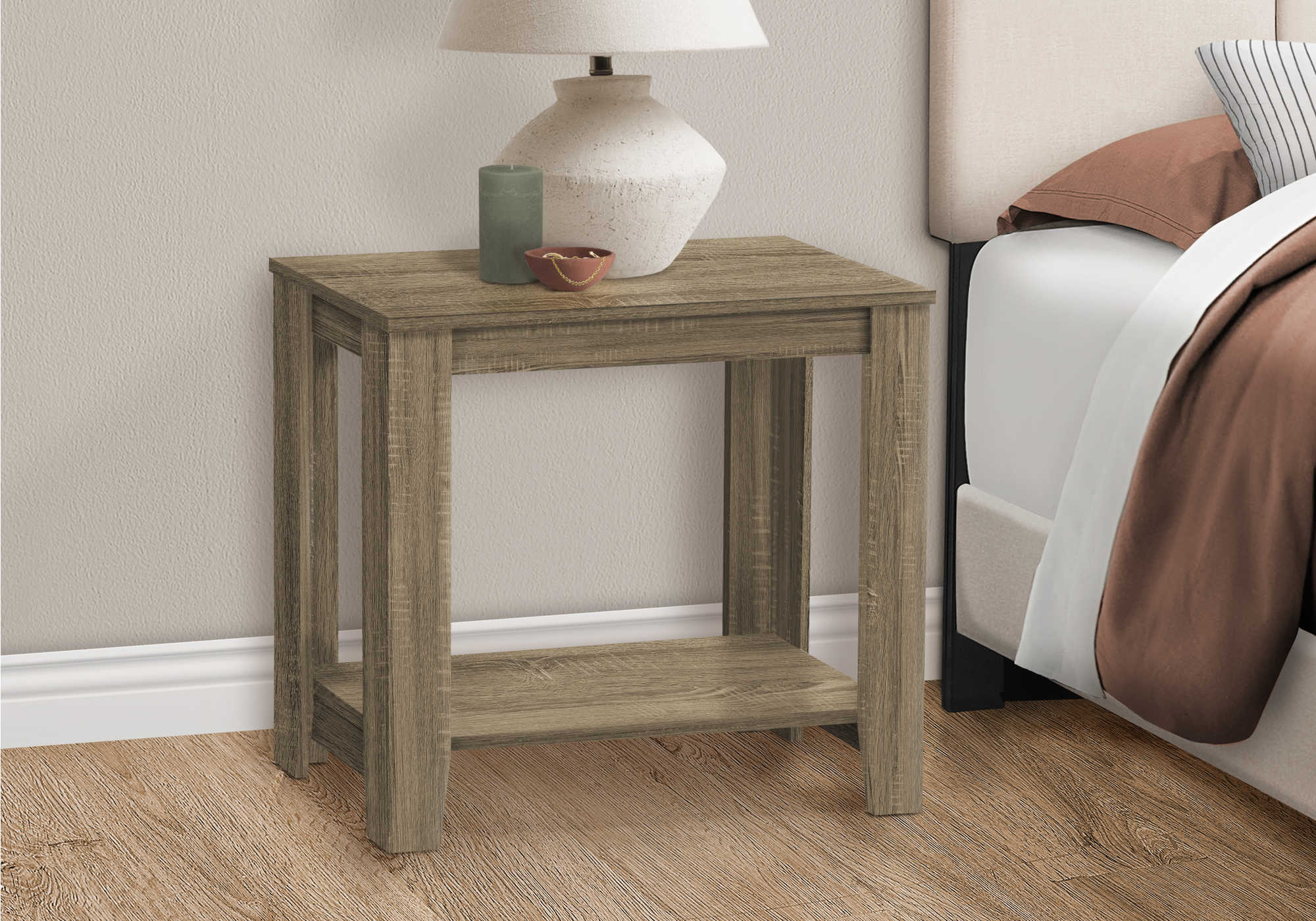 TABLE D'APPOINT - TAUPE FONCÉ
