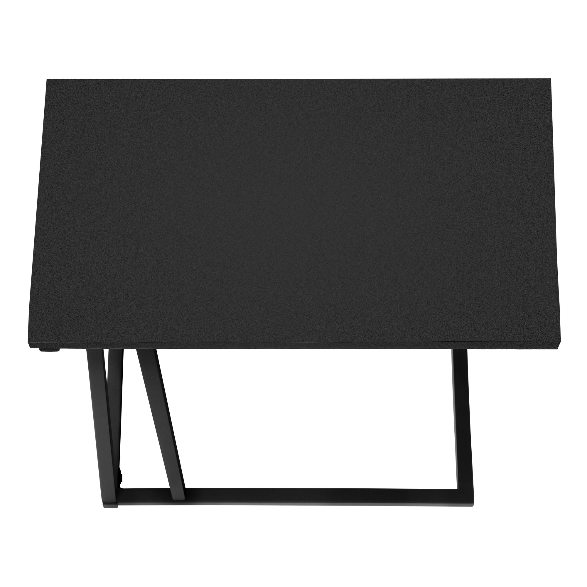 TABLE D'APPOINT - 25"H / NOIR / MÉTAL NOIR