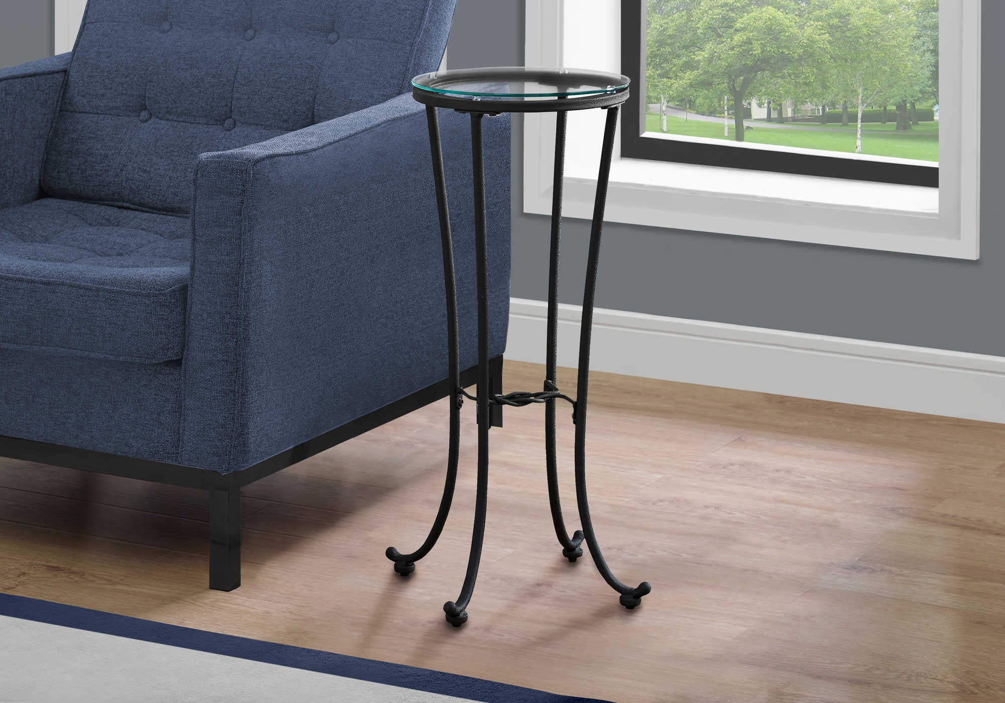 Accent Table, Side, End, Plant Stand, Round, Living Room, Bedroom, Contemporary, Modern