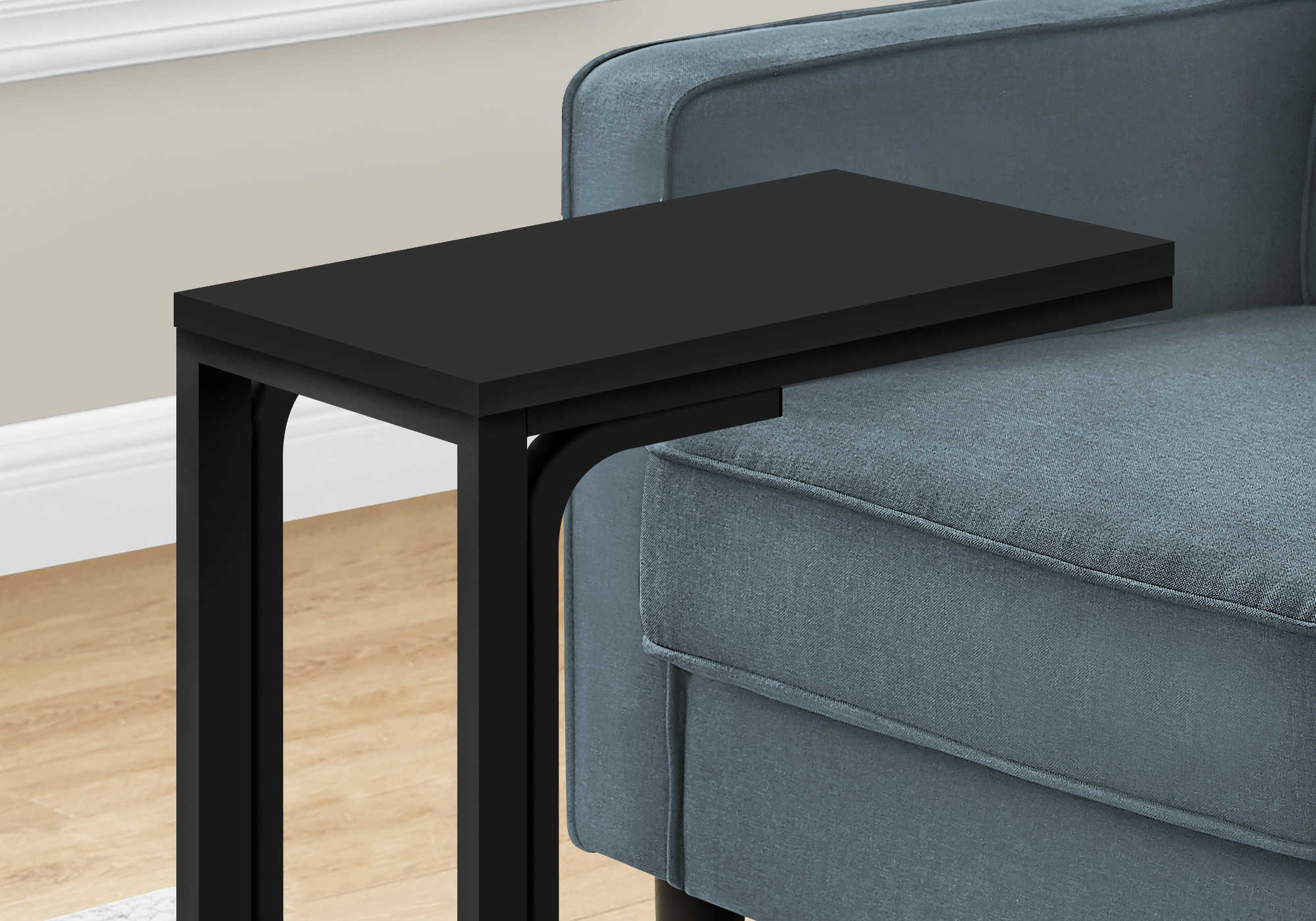 ACCENT TABLE - 25"H / BLACK / BLACK METAL
