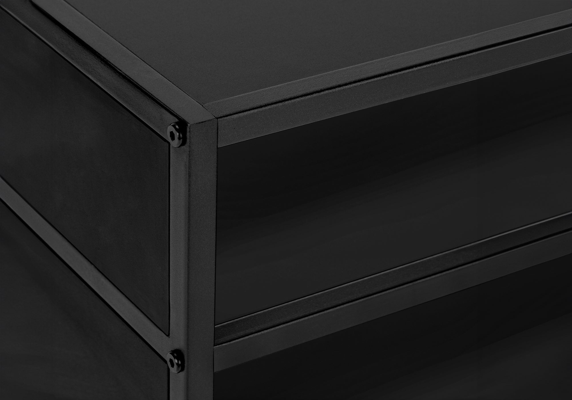 TABLE D'APPOINT - 22"H / NOIR / MÉTAL NOIR