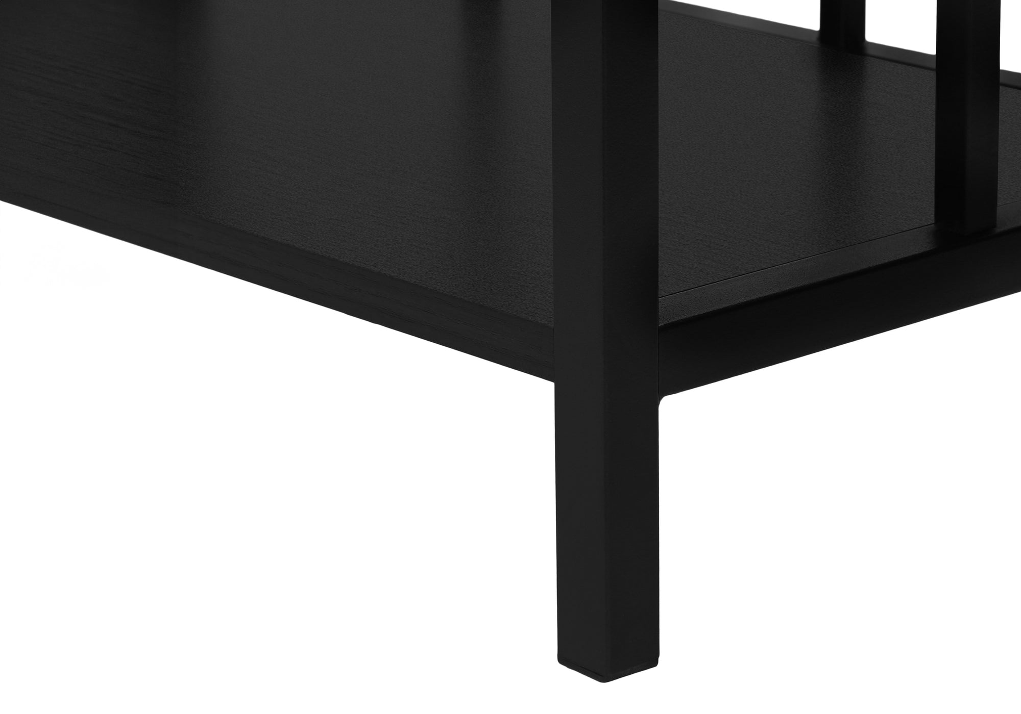 BOOKCASE - 62"H / BLACK / BLACK METAL ETAGERE