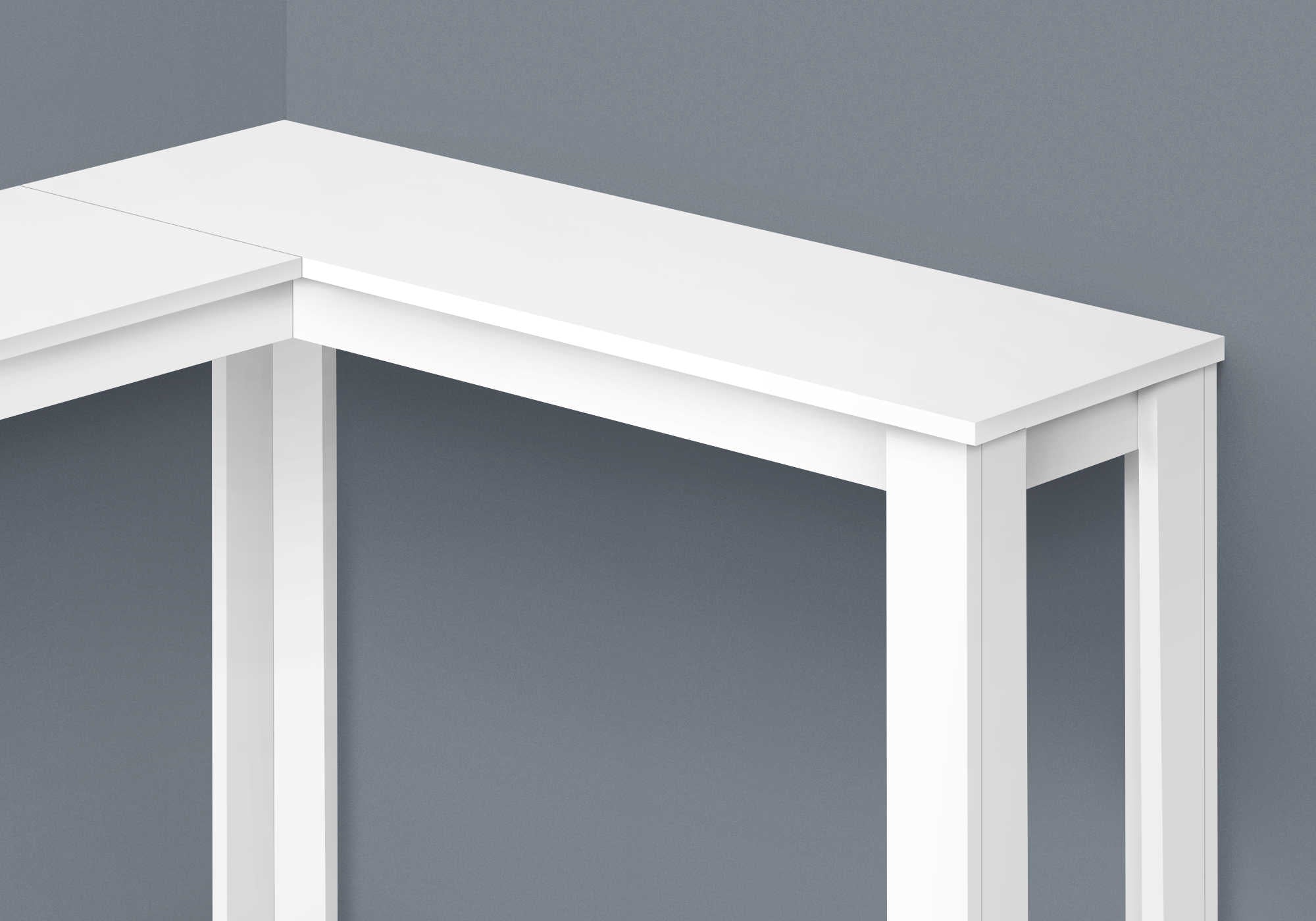 TABLE D'APPOINT - 36" / CONSOLE D'ANGLE BLANCHE