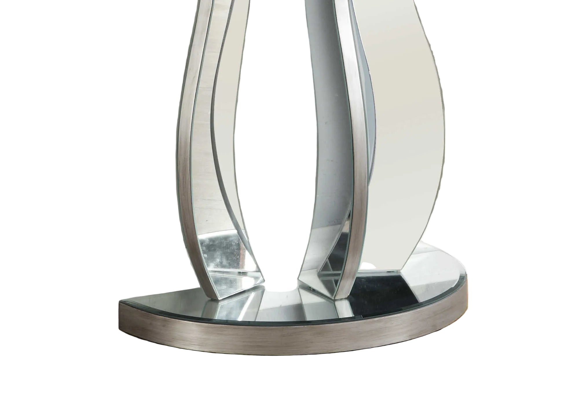 ACCENT TABLE - 36"L / BRUSHED SILVER / MIRROR