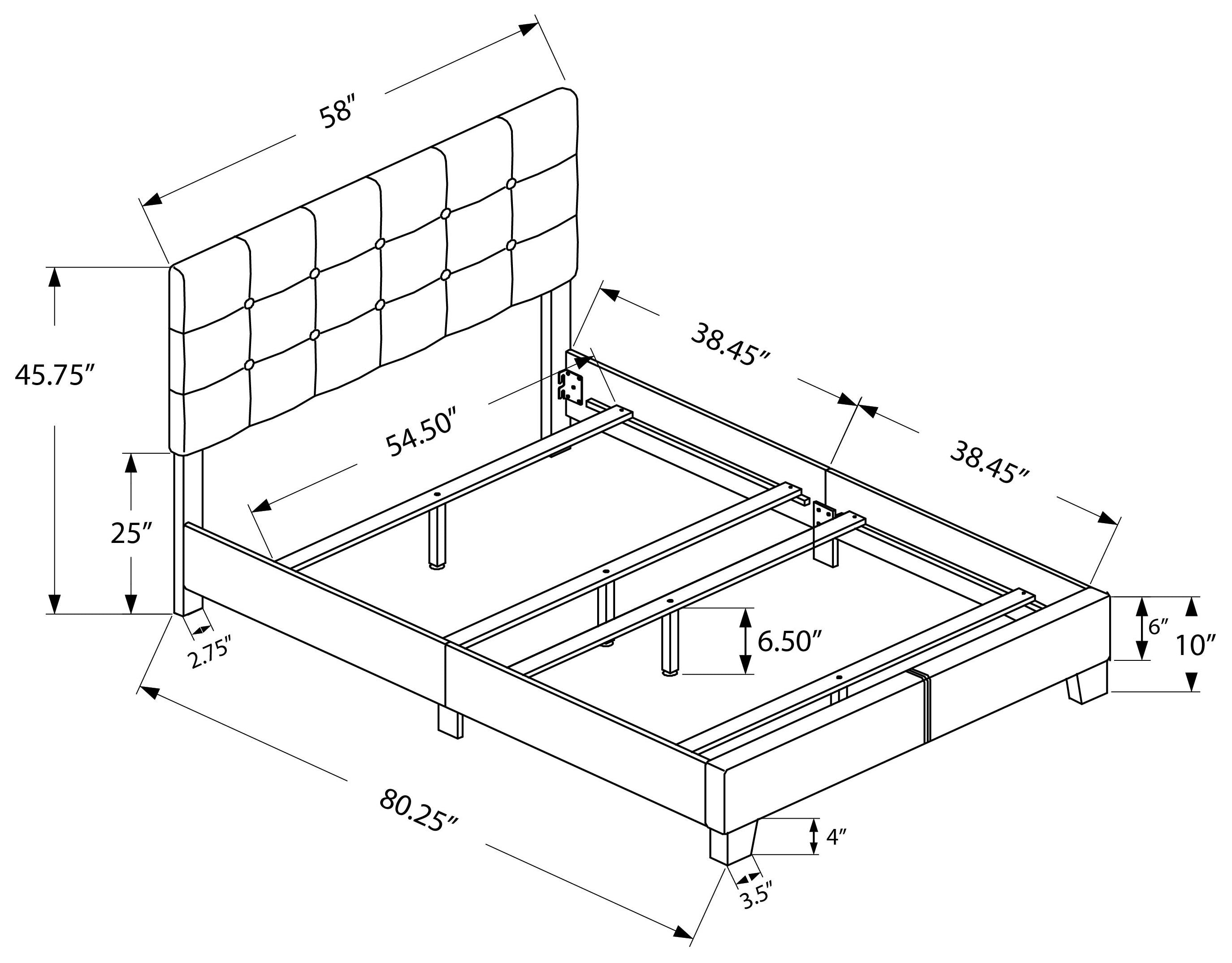 BOUCLE FABRIC UPHOLSTERED FULL SIZE BED FRAME