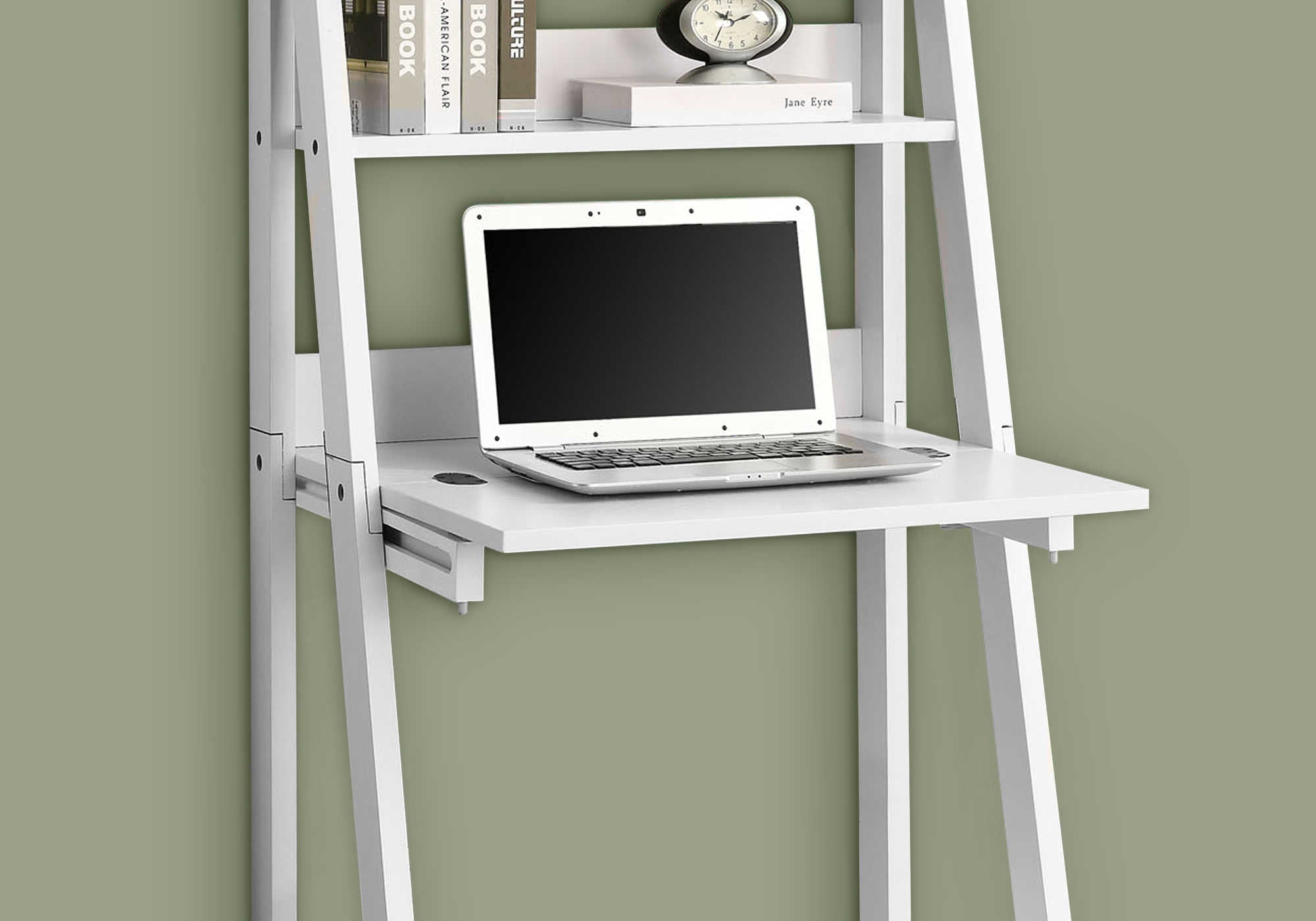 COMPUTER DESK - 61"H / WHITE LADDER STYLE