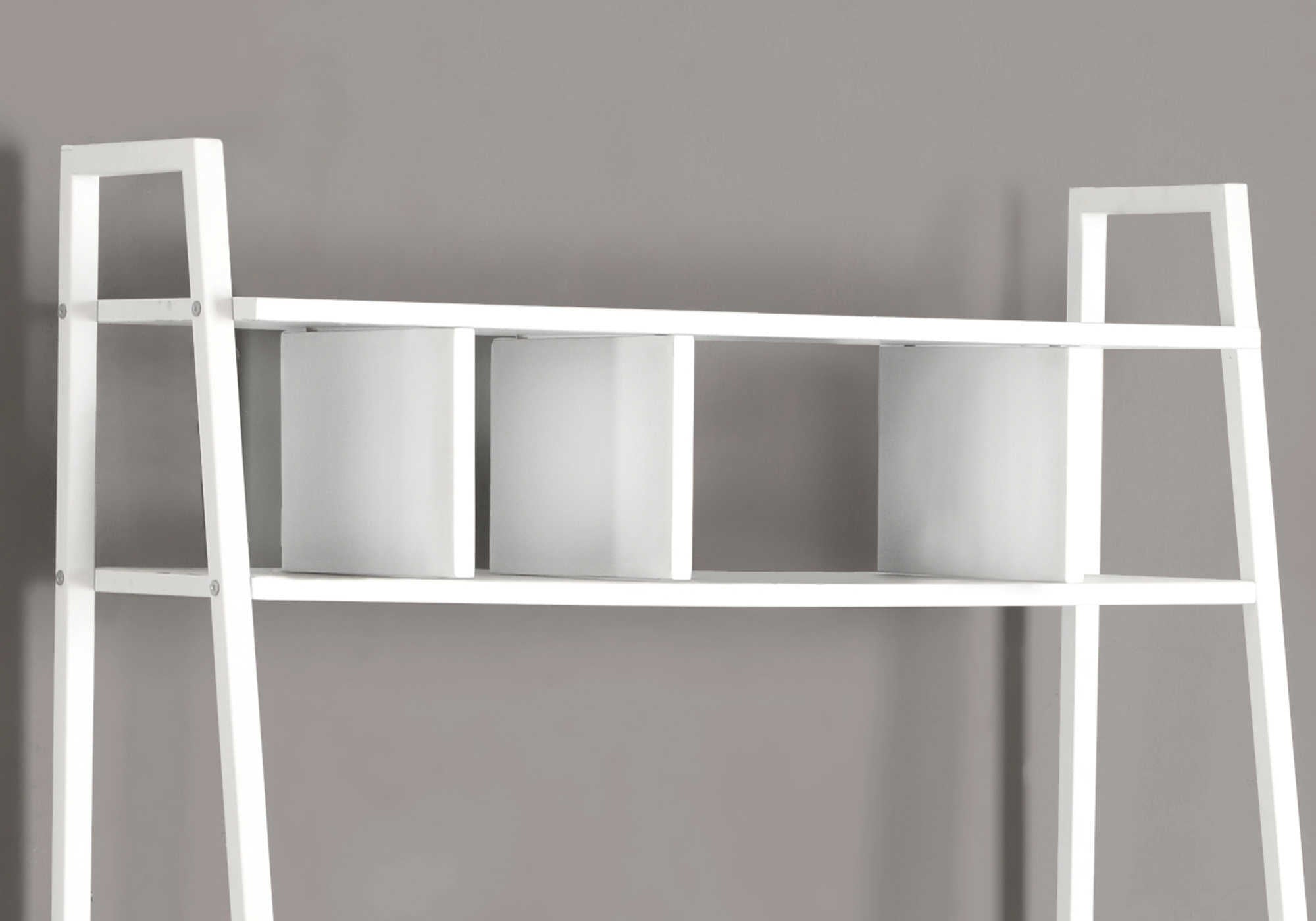 BUREAU D'ORDINATEUR - 32" L / DESSUS BLANC / MÉTAL BLANC