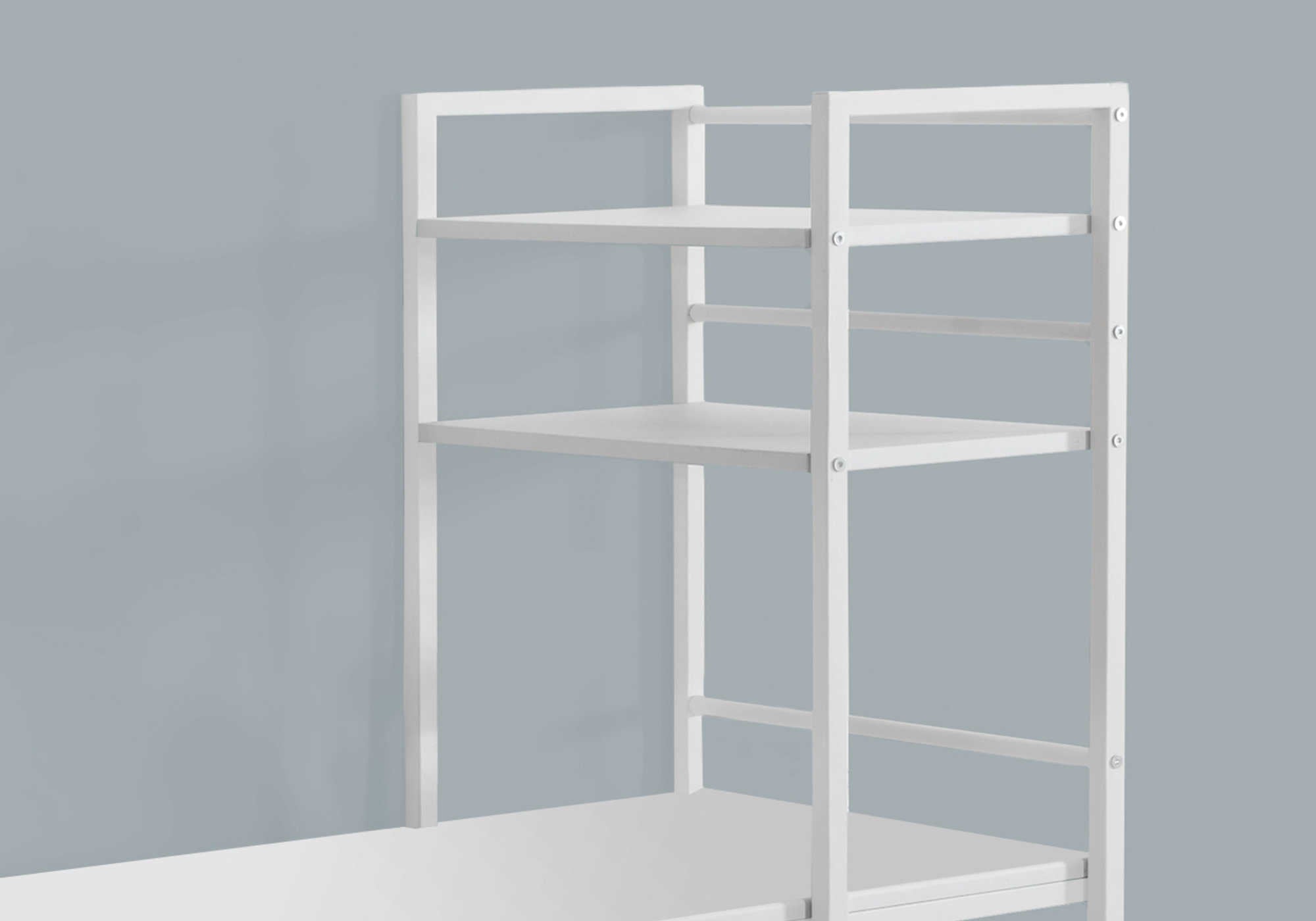 COMPUTER DESK - 48"L / WHITE TOP / WHITE METAL