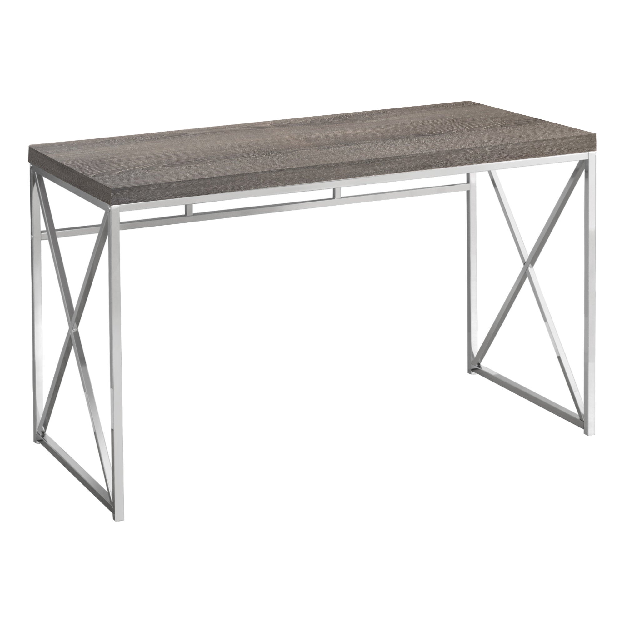 BUREAU D'ORDINATEUR - 48"L / ESPRESSO / MÉTAL DORÉ