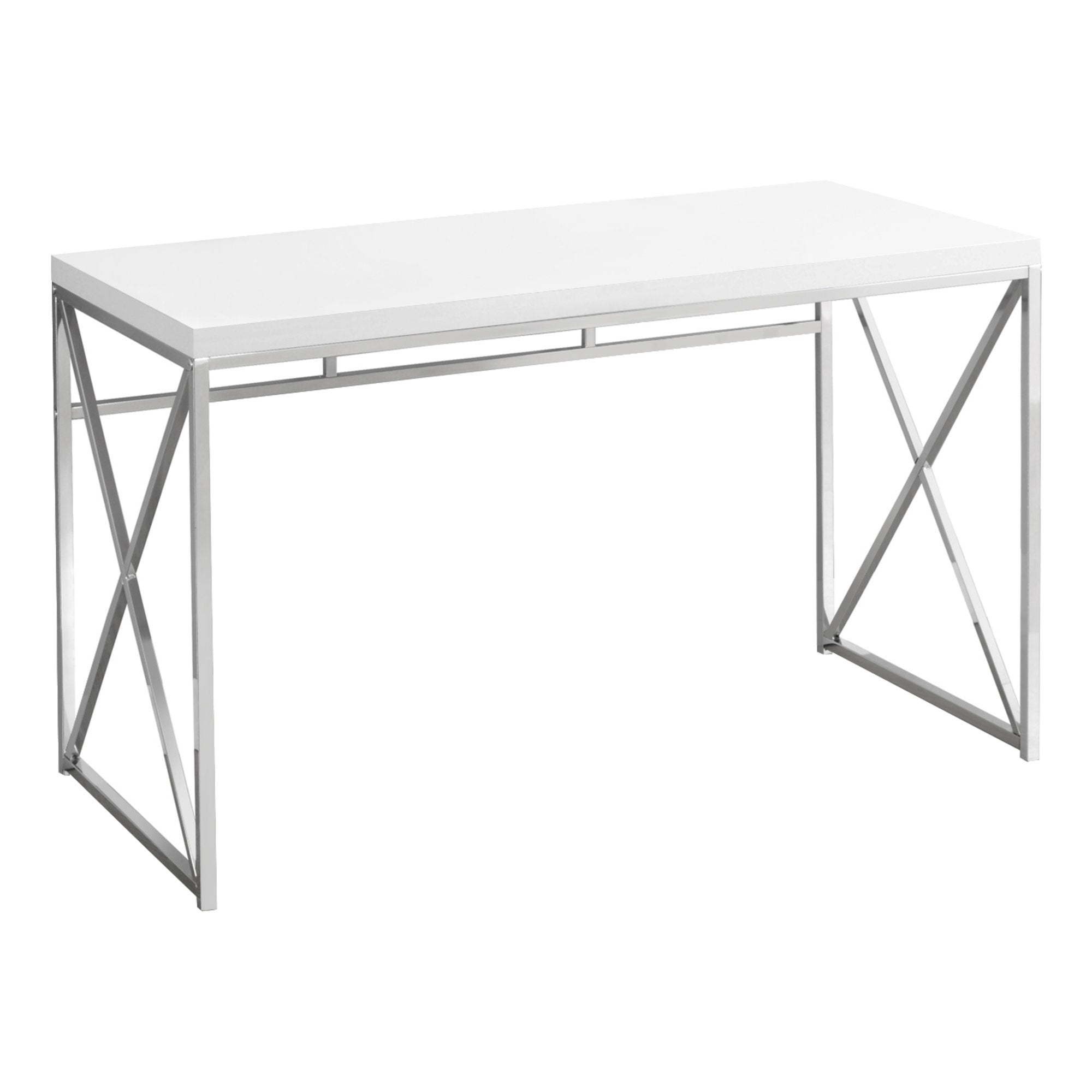 BUREAU D'ORDINATEUR - 48"L / ESPRESSO / MÉTAL DORÉ