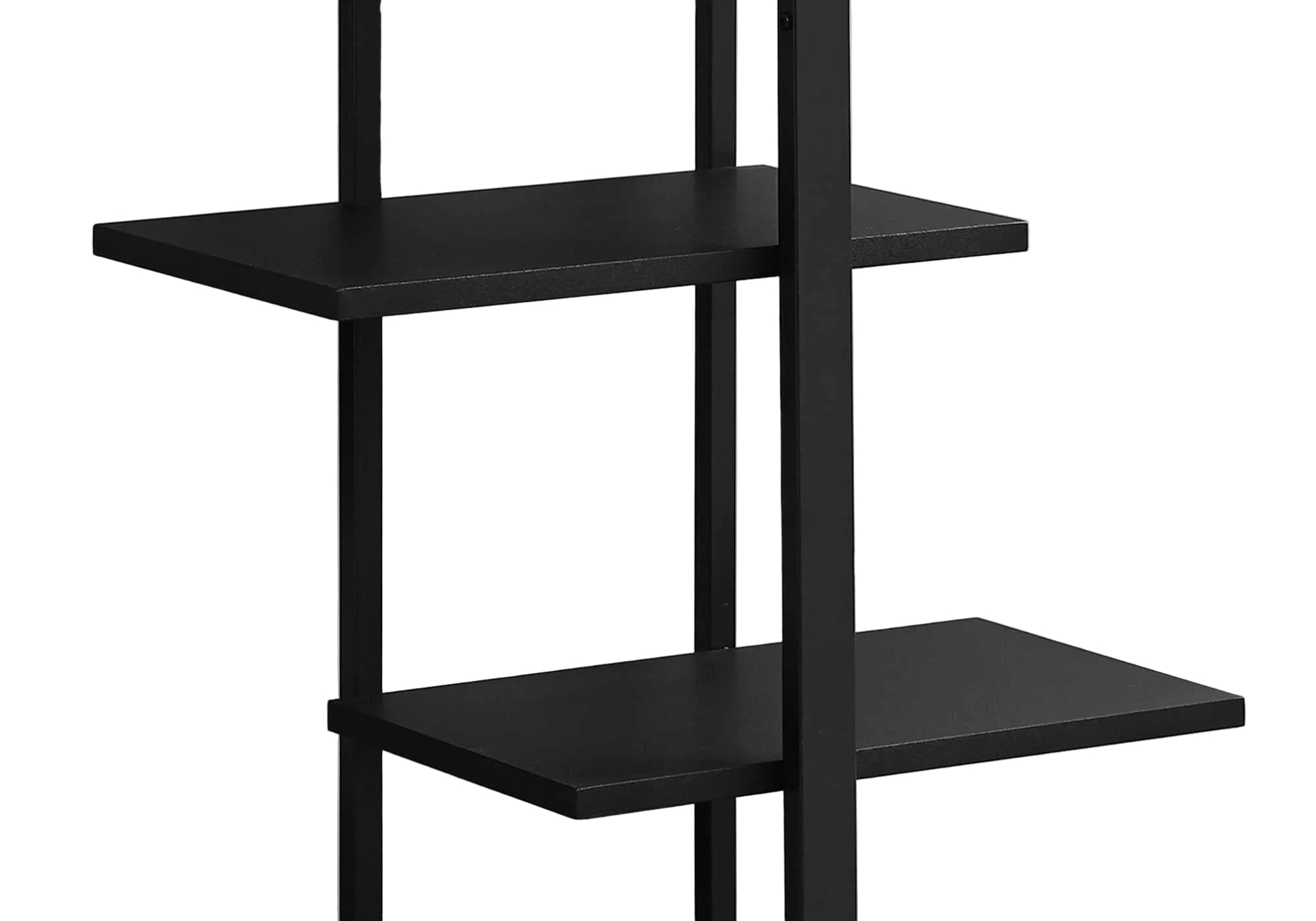 BOOKCASE - 60"H / BLACK / BLACK METAL