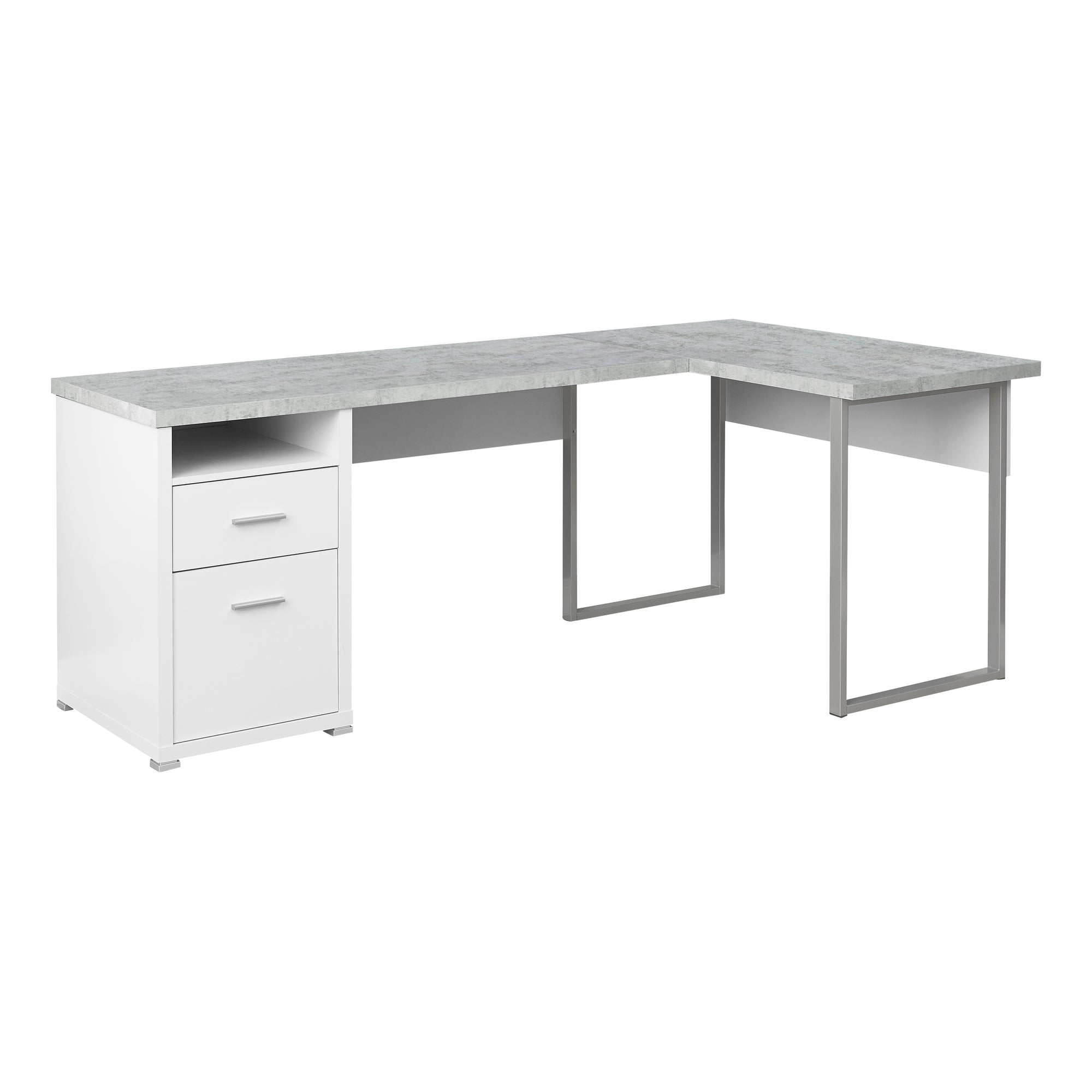 COMPUTER DESK - 42"L / BLACK / BLACK METAL