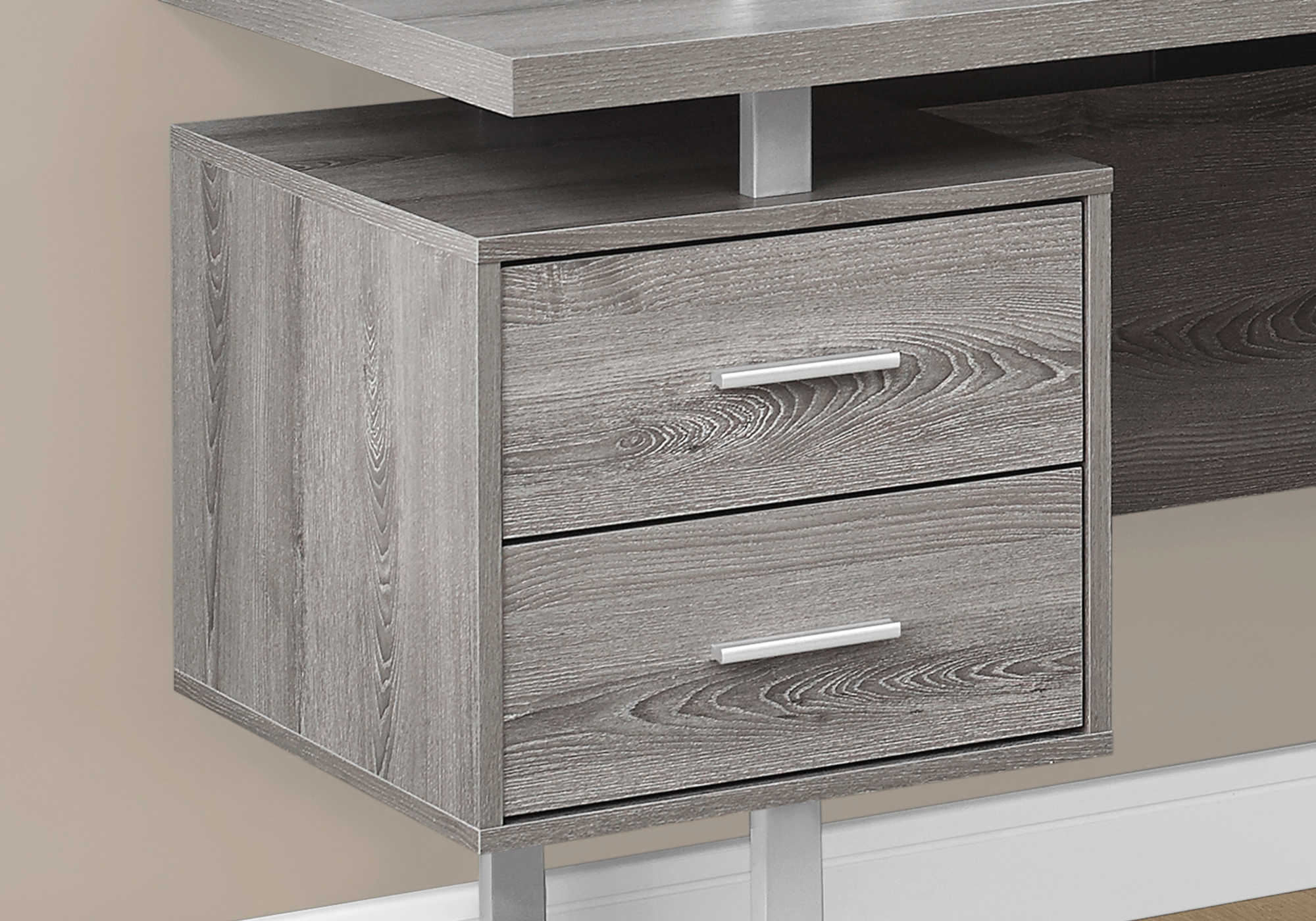 COMPUTER DESK - 70"L / DARK TAUPE LEFT OR RIGHT FACING