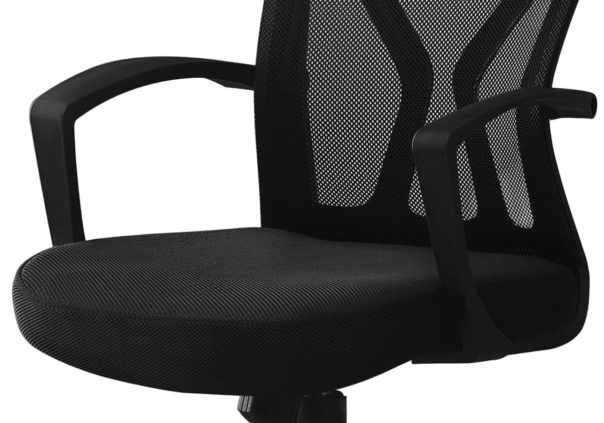CHAISE DE BUREAU - NOIRE / BASE NOIRE SUR ROULETTES