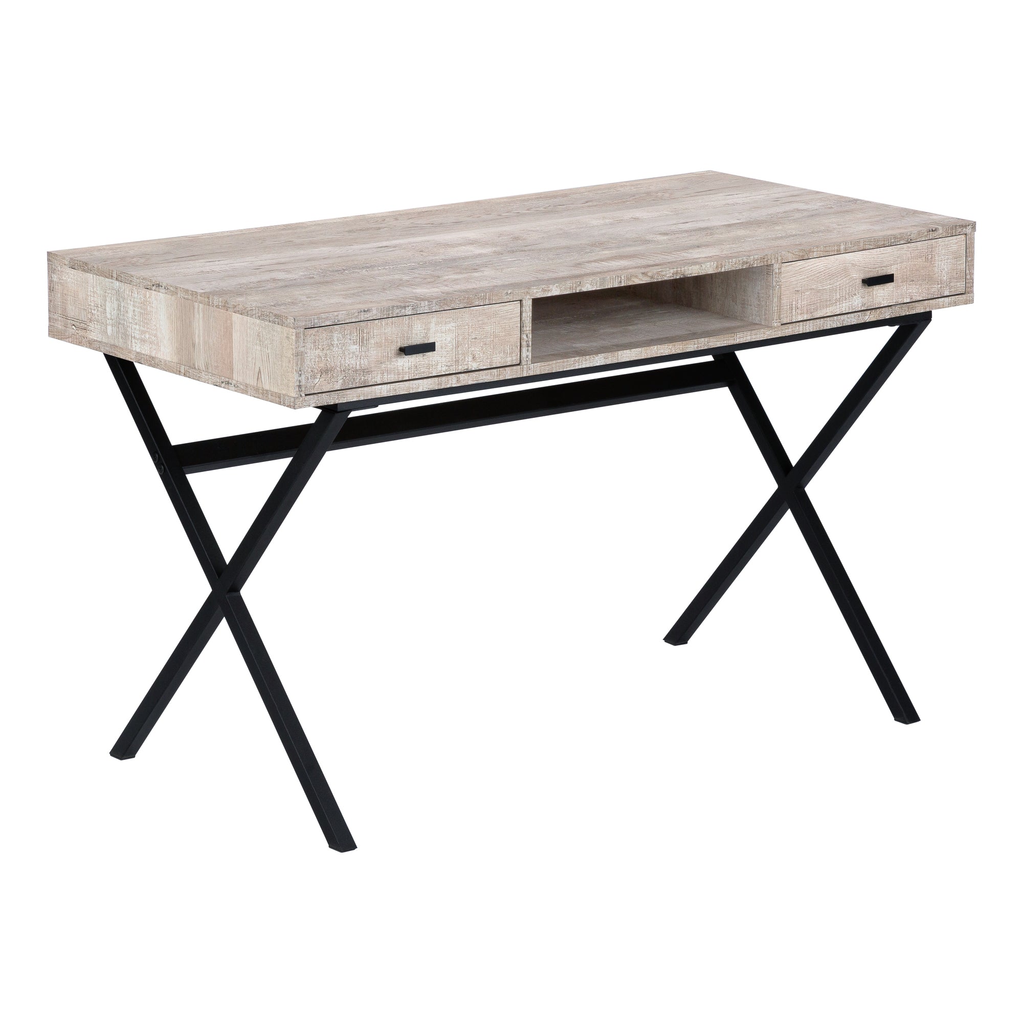 COMPUTER DESK - 48"L / ESPRESSO / GOLD METAL
