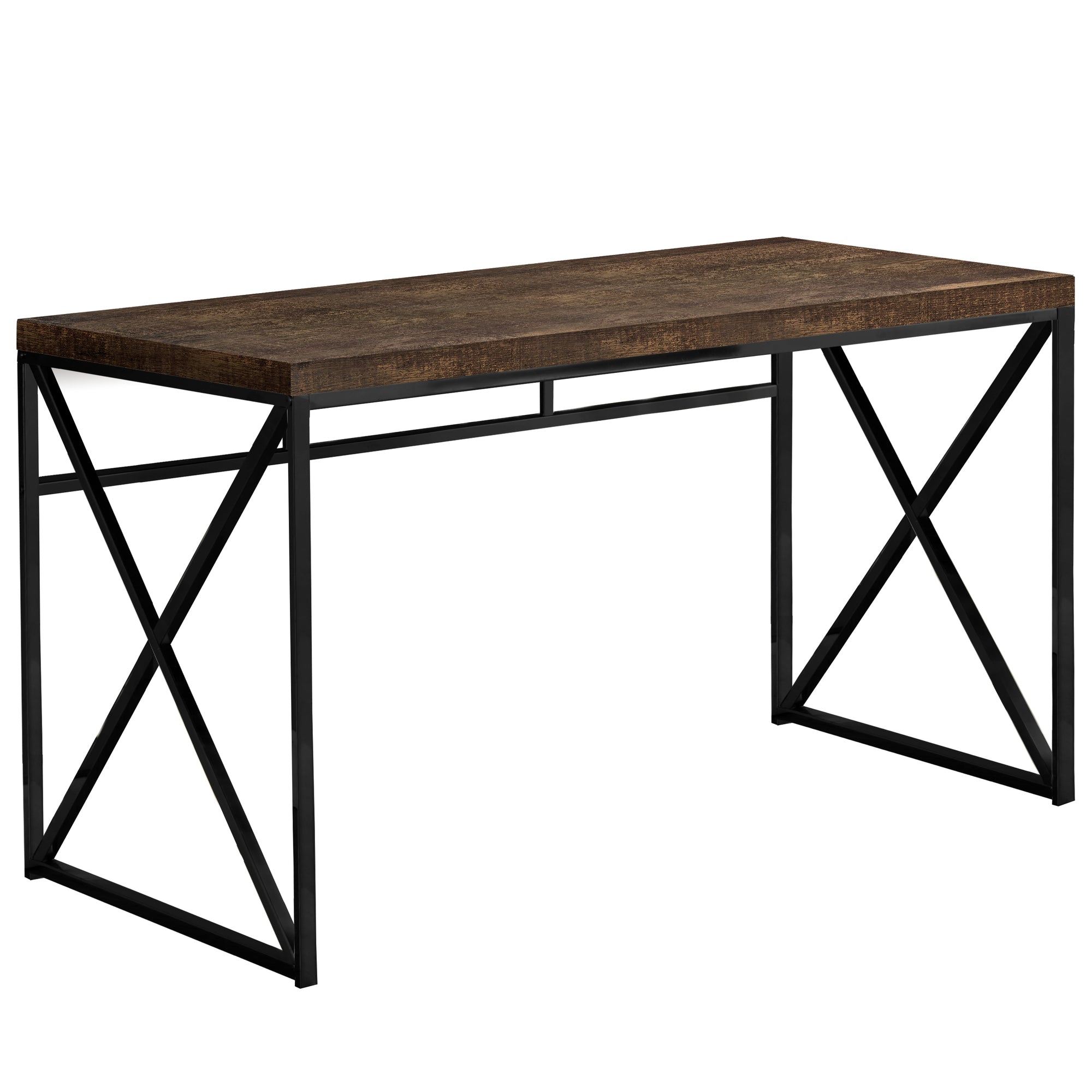 COMPUTER DESK - 48"L / ESPRESSO / GOLD METAL