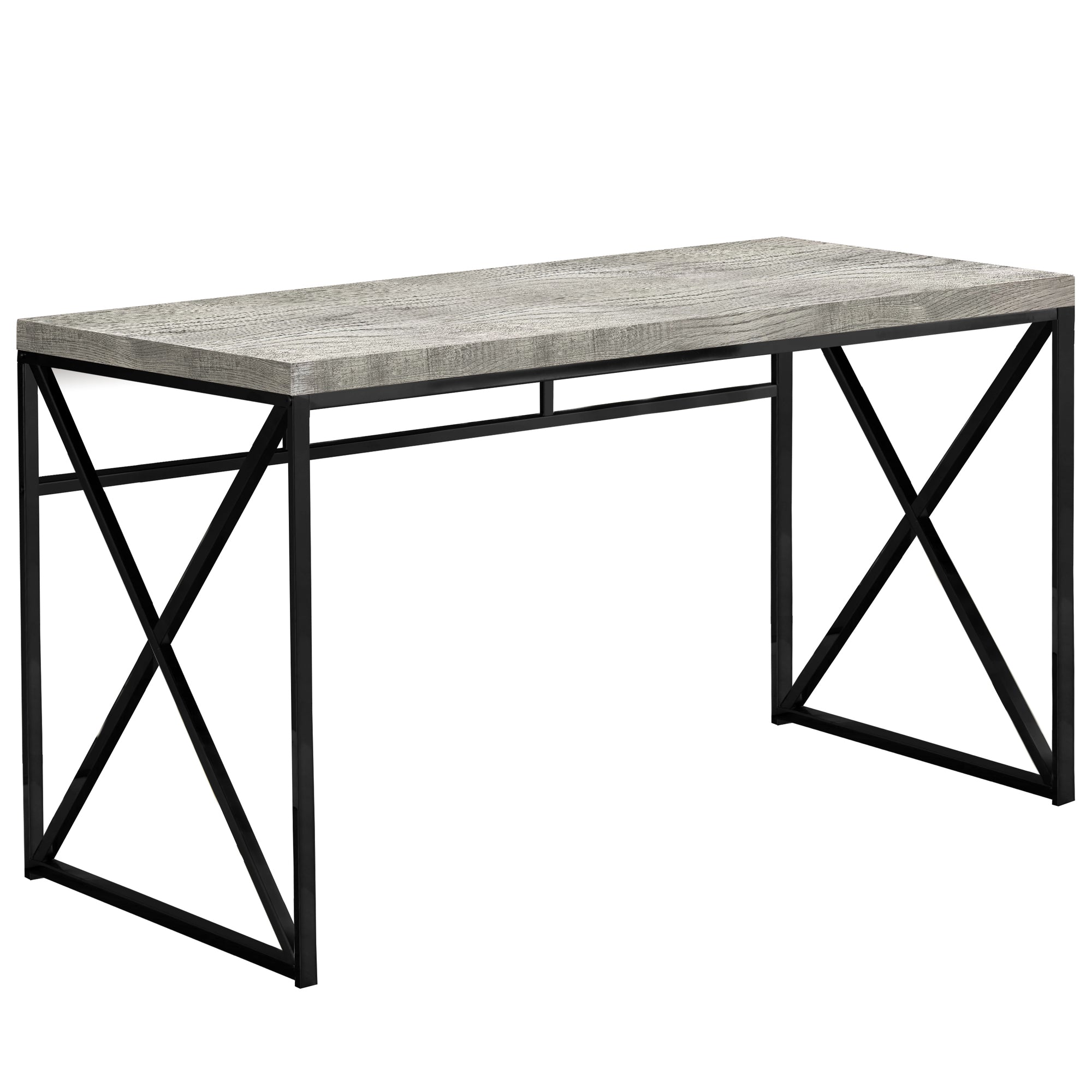 COMPUTER DESK - 48"L / ESPRESSO / GOLD METAL
