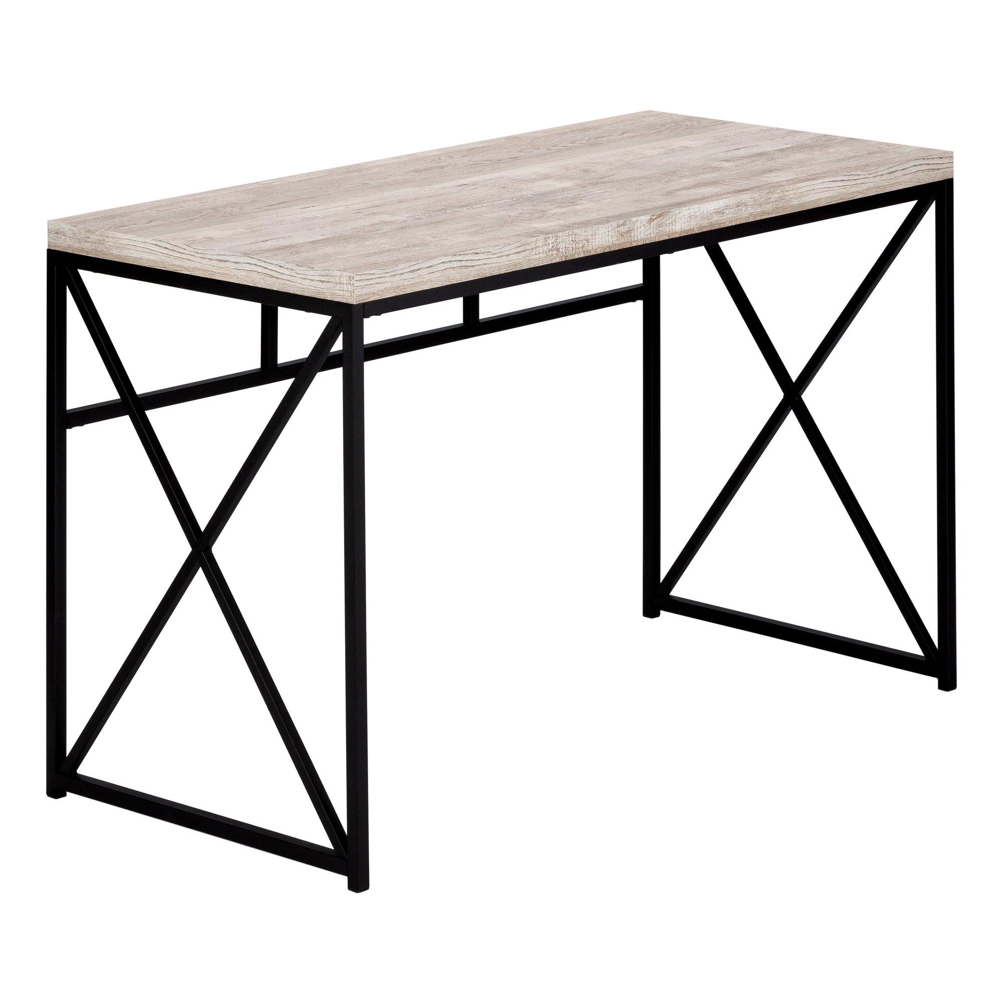 COMPUTER DESK - 48"L / ESPRESSO / GOLD METAL