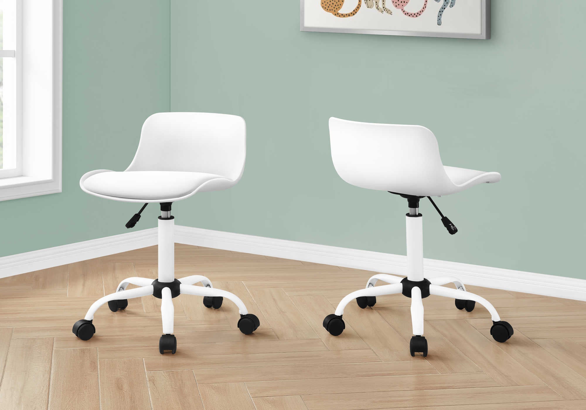 CHAISE DE BUREAU - BLANC JUVENILE / MULTI-POSITIONS