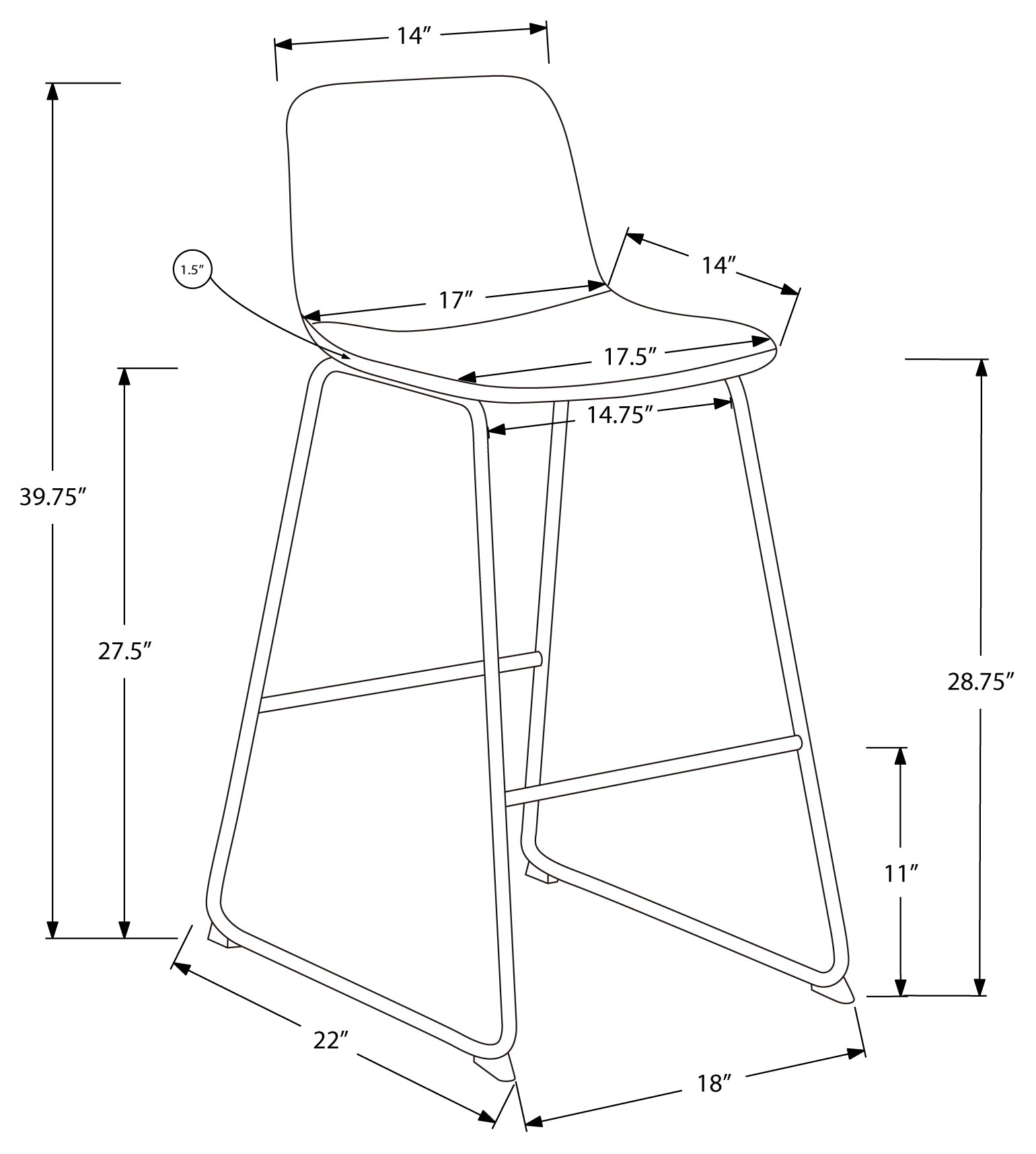 OFFICE CHAIR - WHITE LEATHER-LOOK / STAND-UP DESK