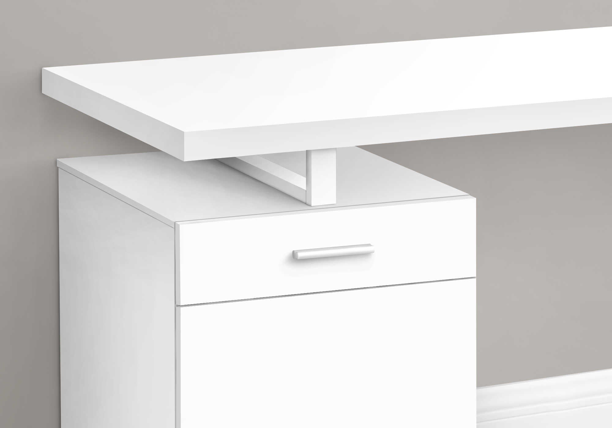 COMPUTER DESK - 48"L / WHITE LEFT OR RIGHT FACING