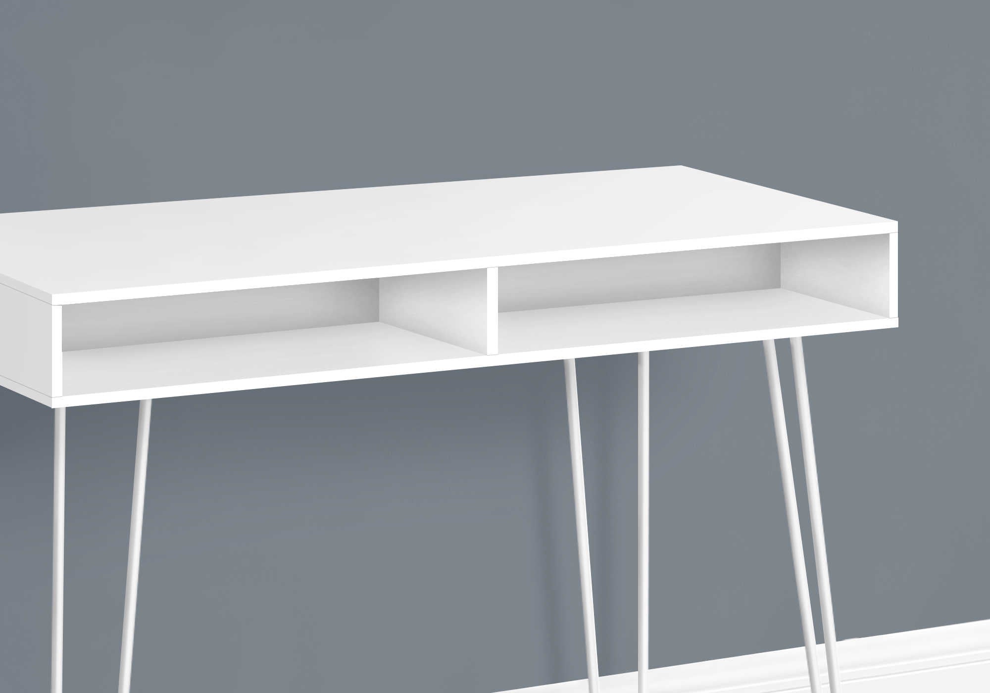 COMPUTER DESK - 40"L / WHITE / WHITE METAL