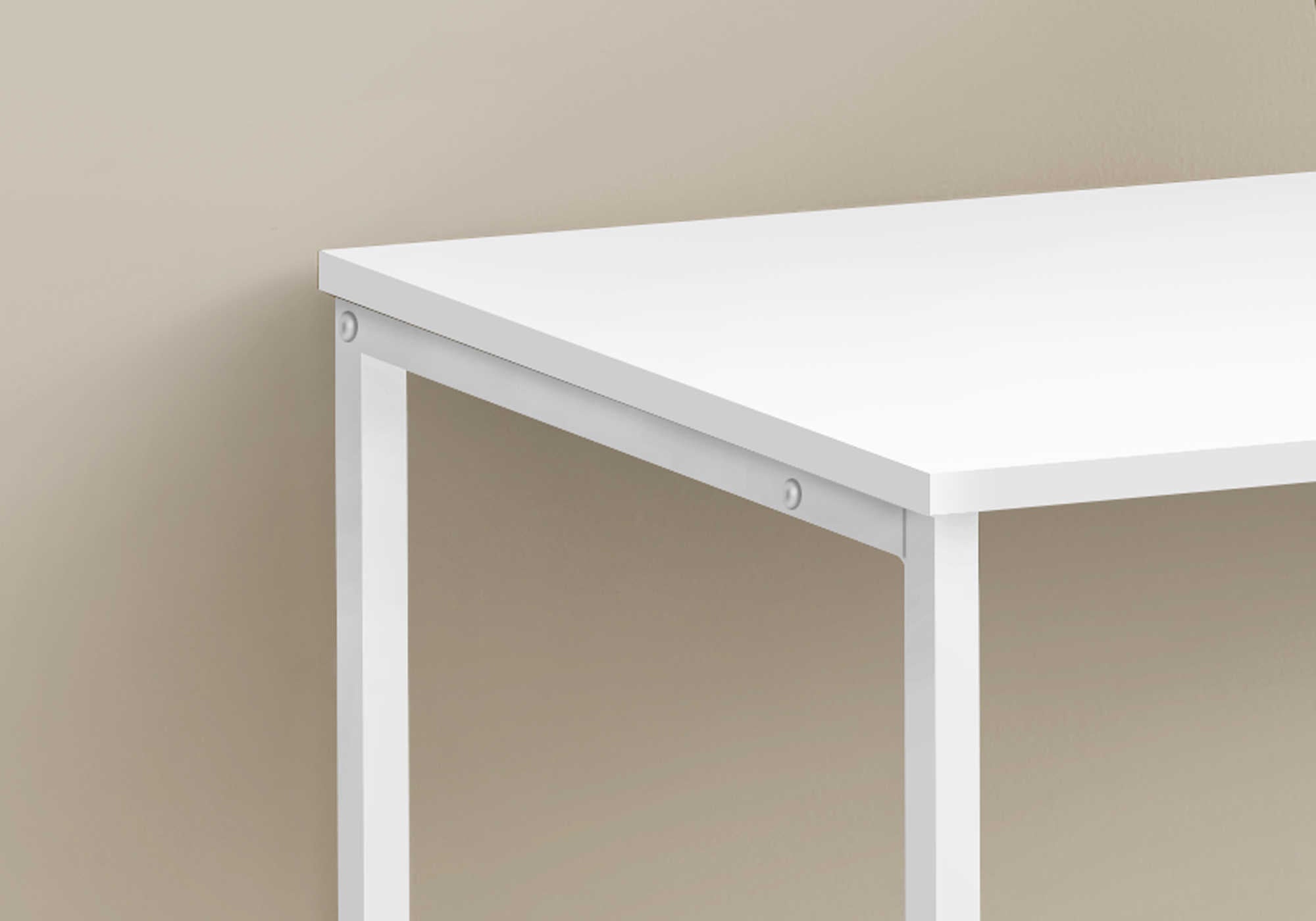 COMPUTER DESK - 40"L / WHITE / WHITE METAL