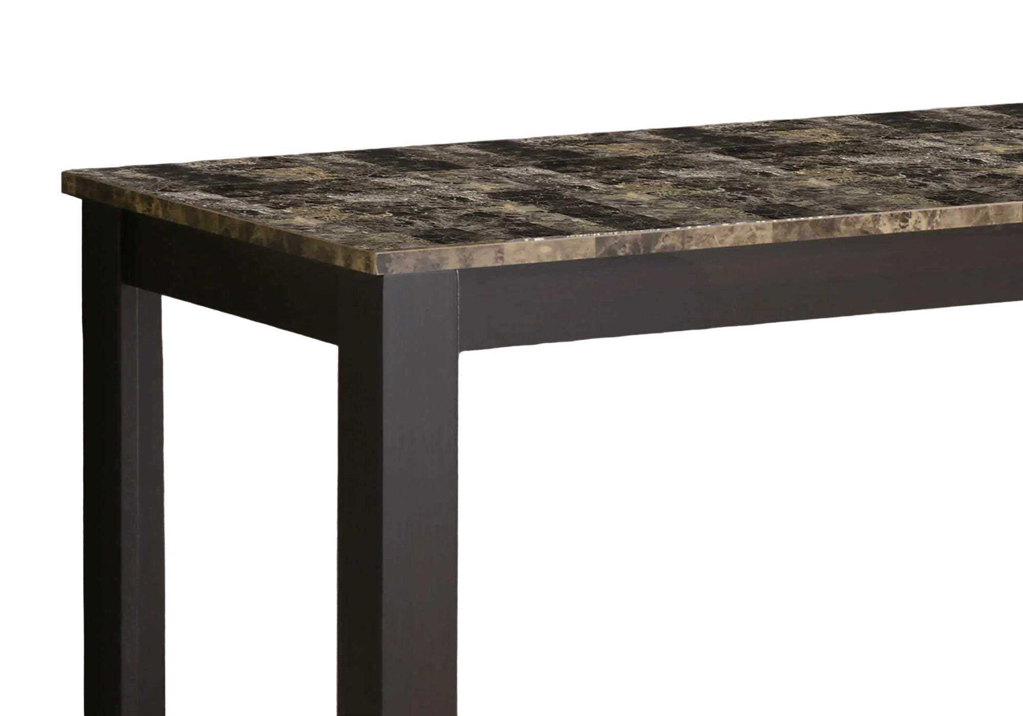 ACCENT TABLE - 44"L / ESPRESSO MARBLE TOP